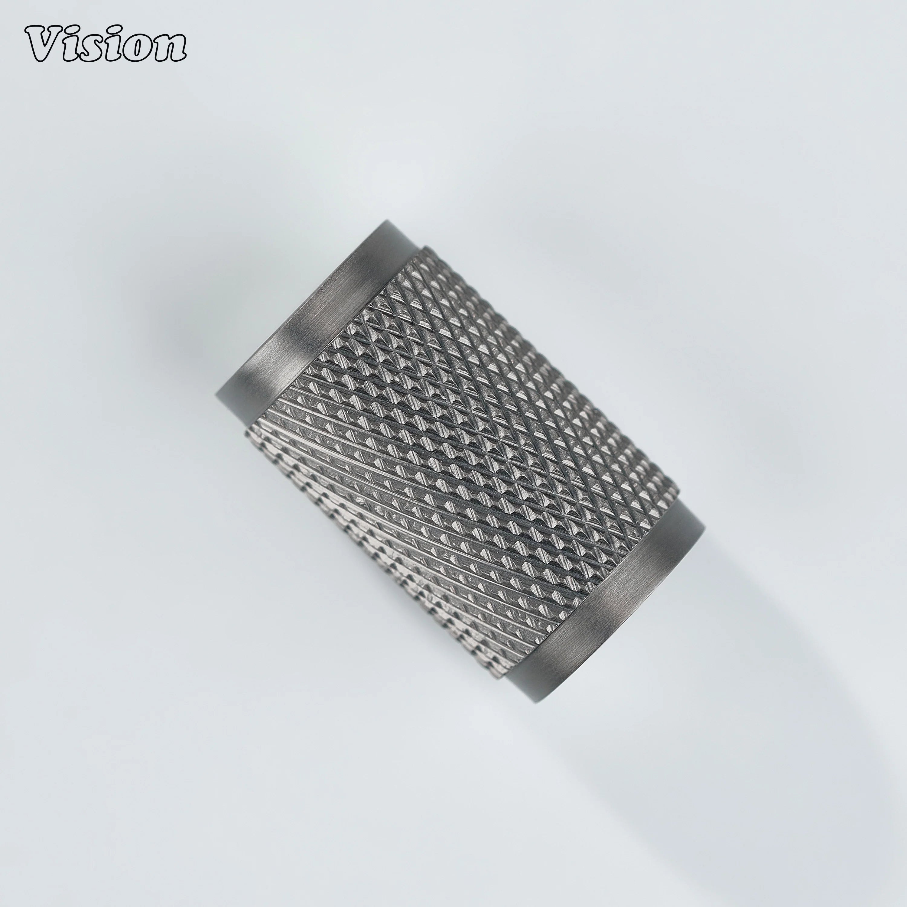 Meridian Gunmetal knob mounted on vanity