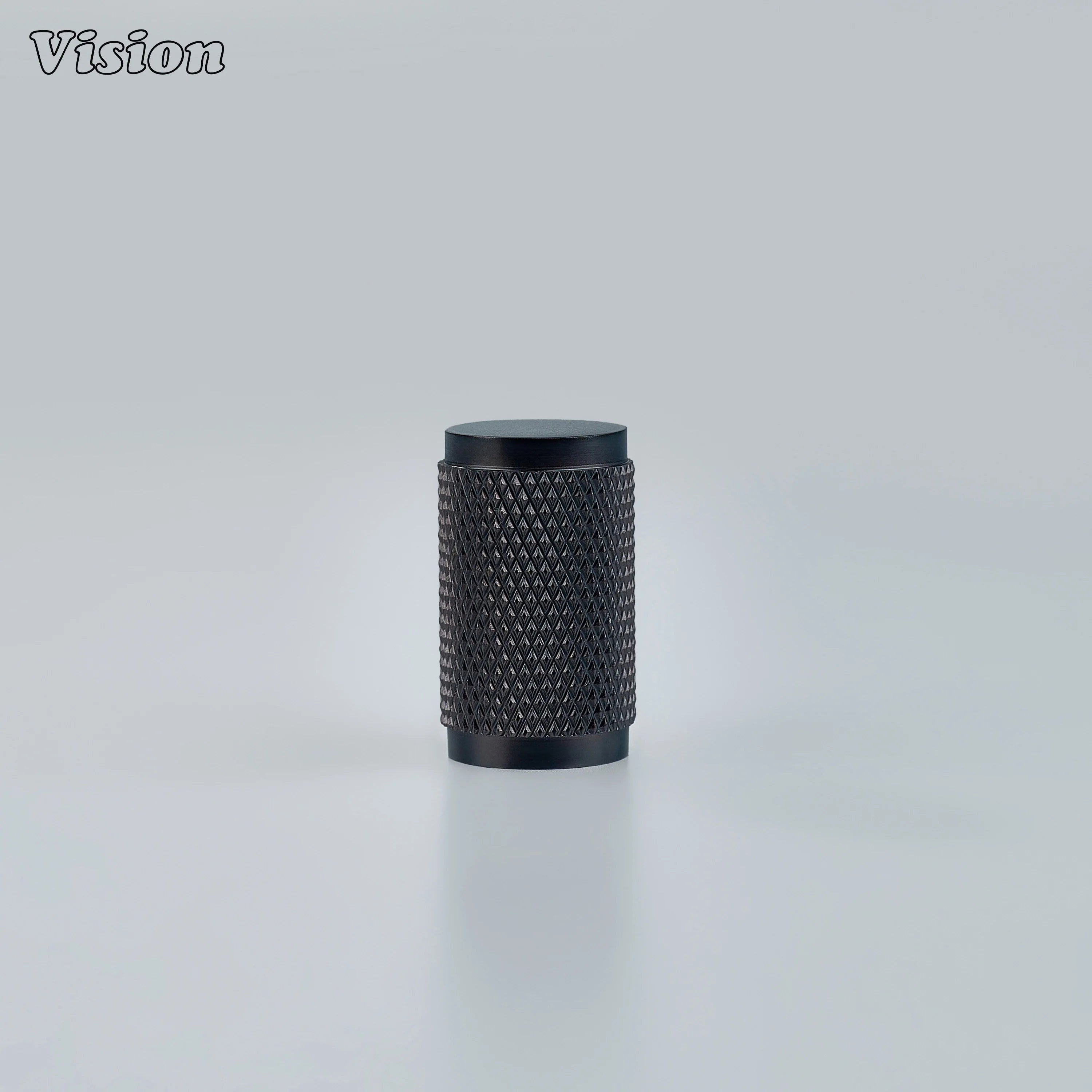 Oil Rubbed Bronze Meridian knurled cabinet knob close-up