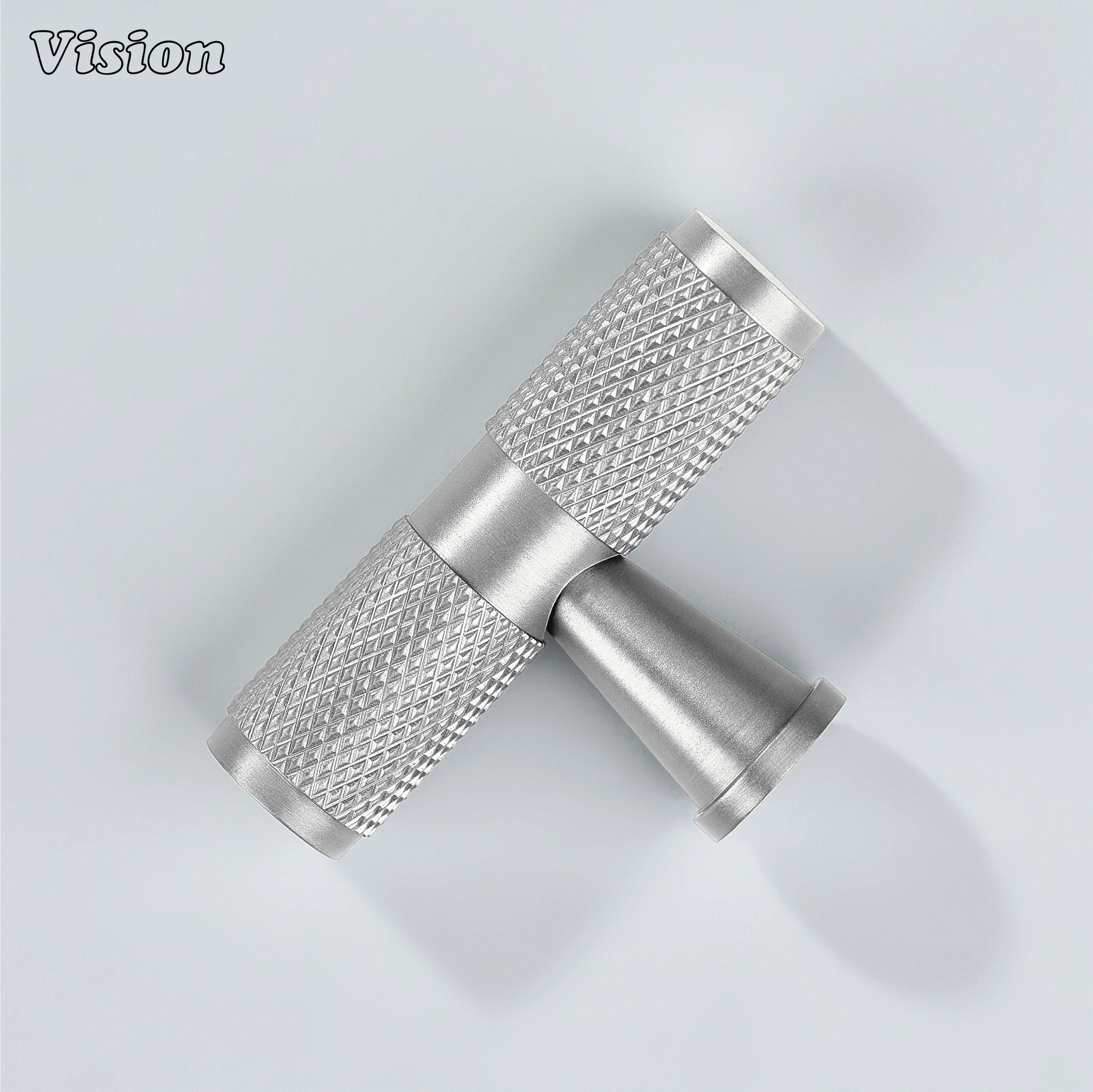 Sleek Silver knurled T-knob