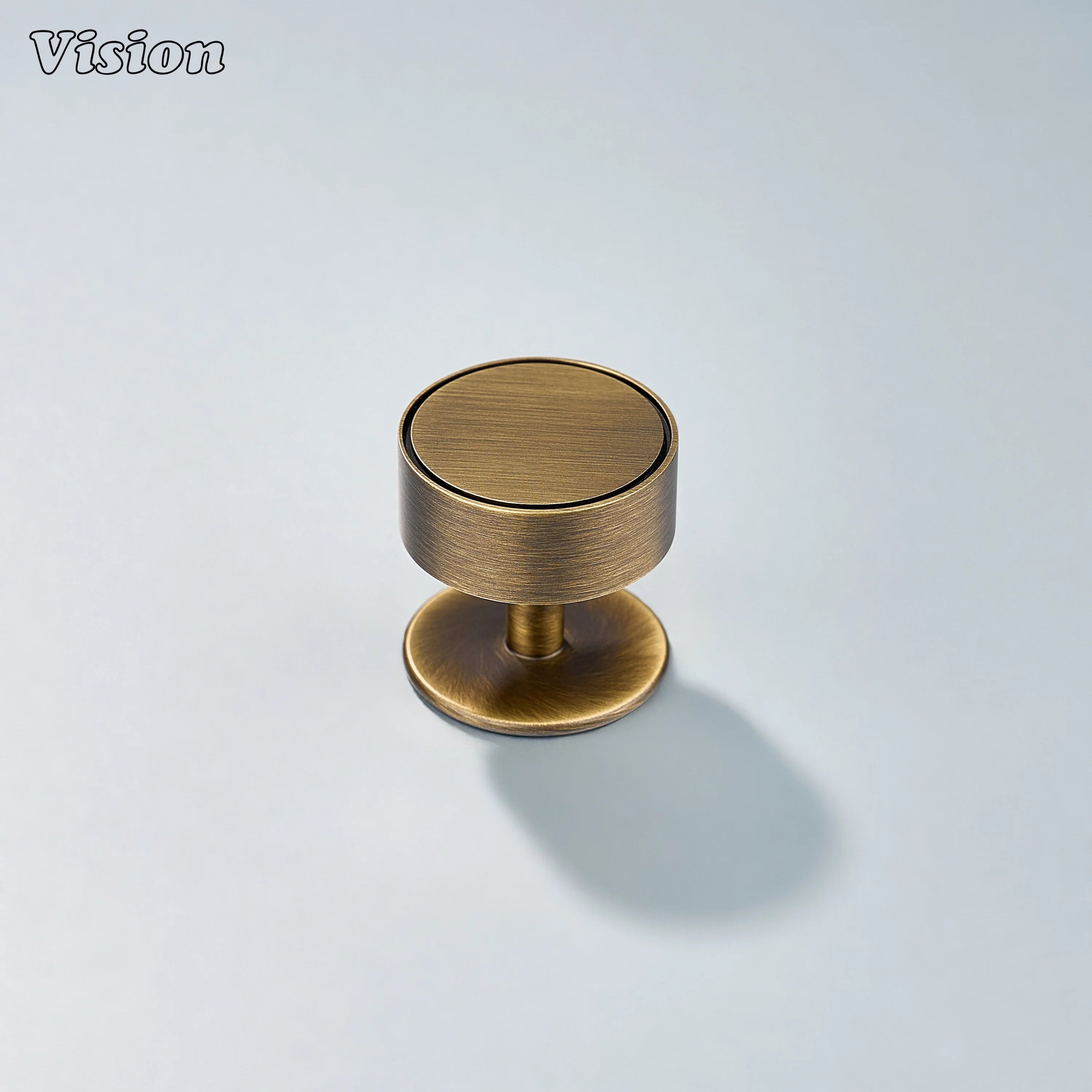 Plain Antique Bronze cabinet knob with circular profile for wardrobe cabinets