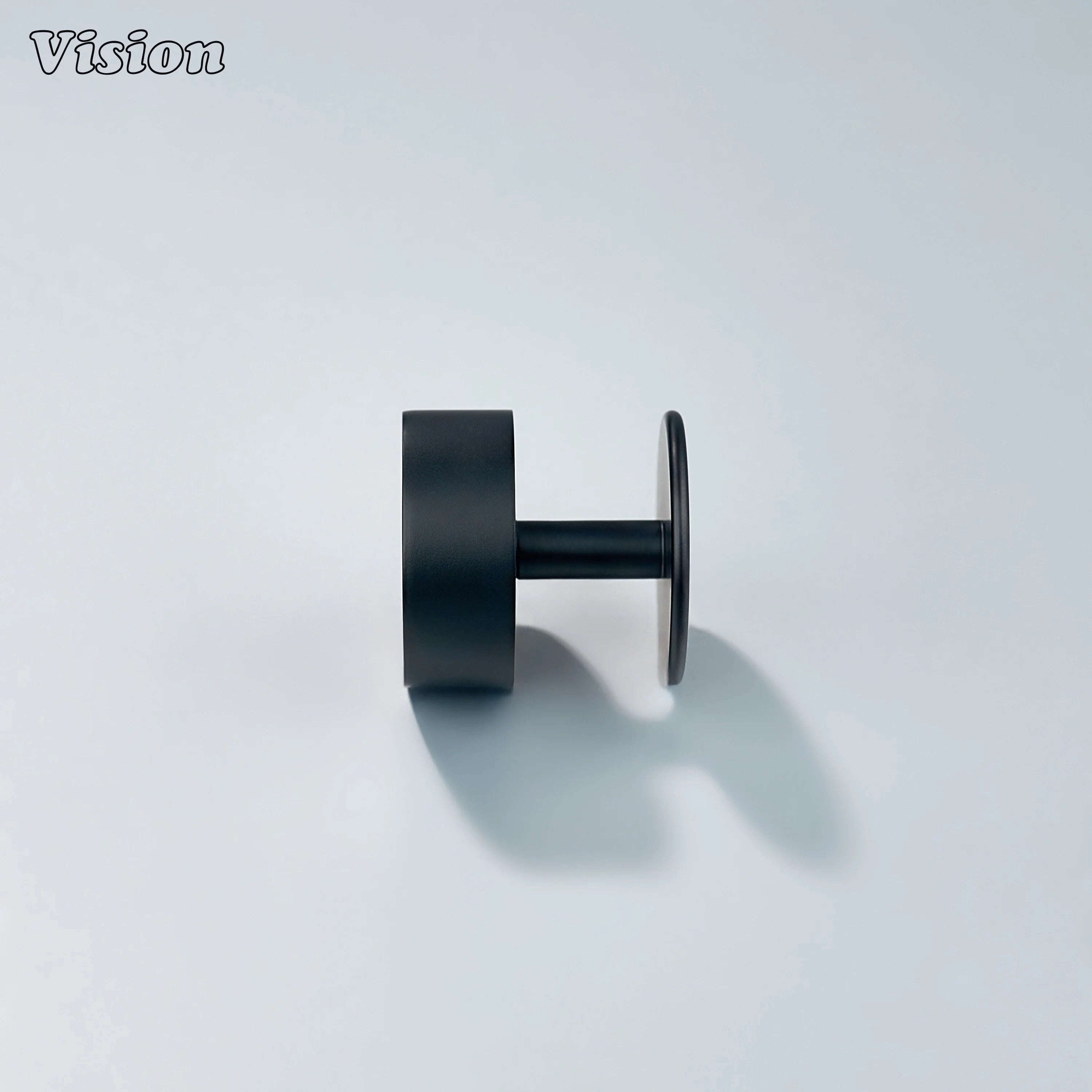 Black brass round cabinet knob for wardrobe furniture