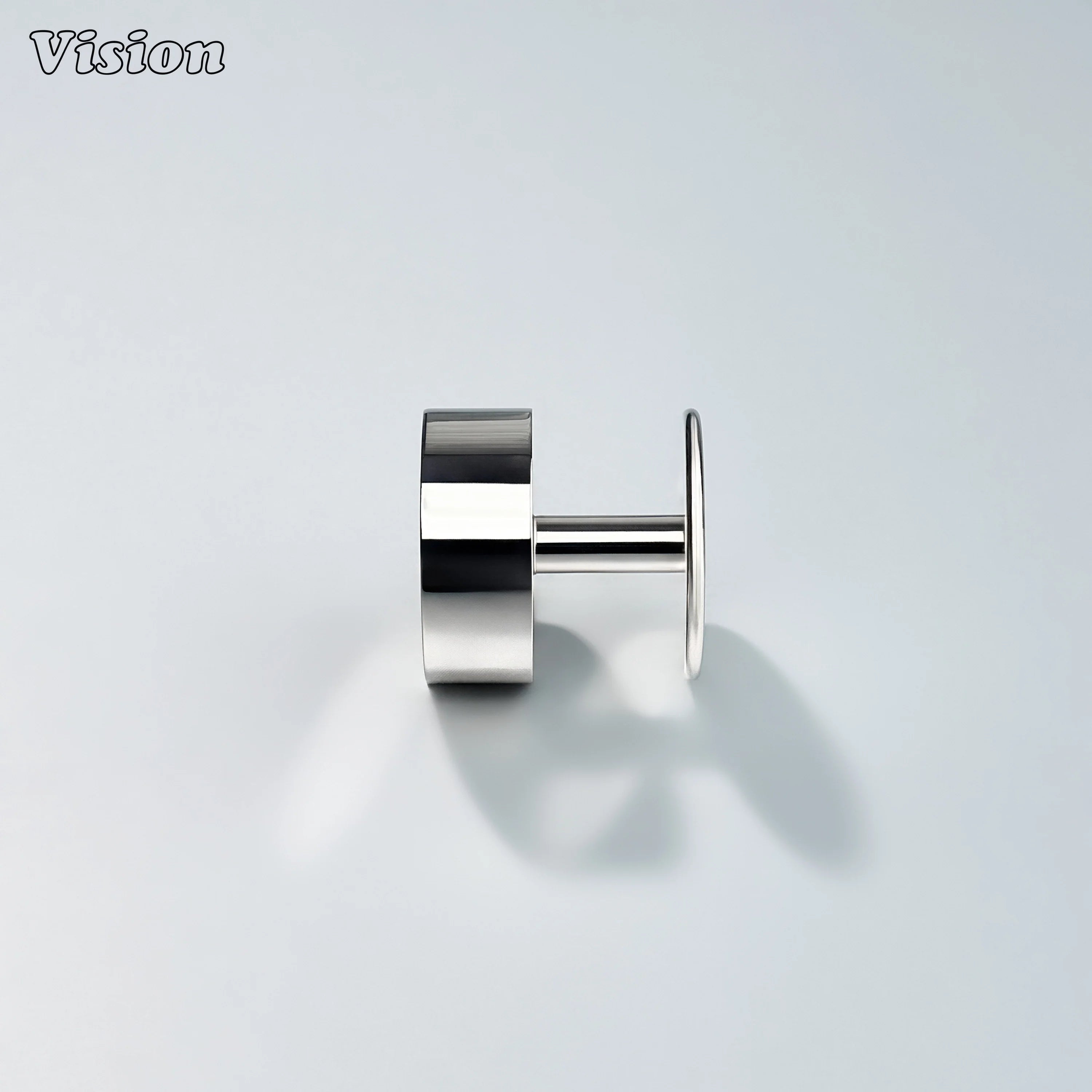 Smooth Polish Nickel cabinet knob with round plate for wardrobes