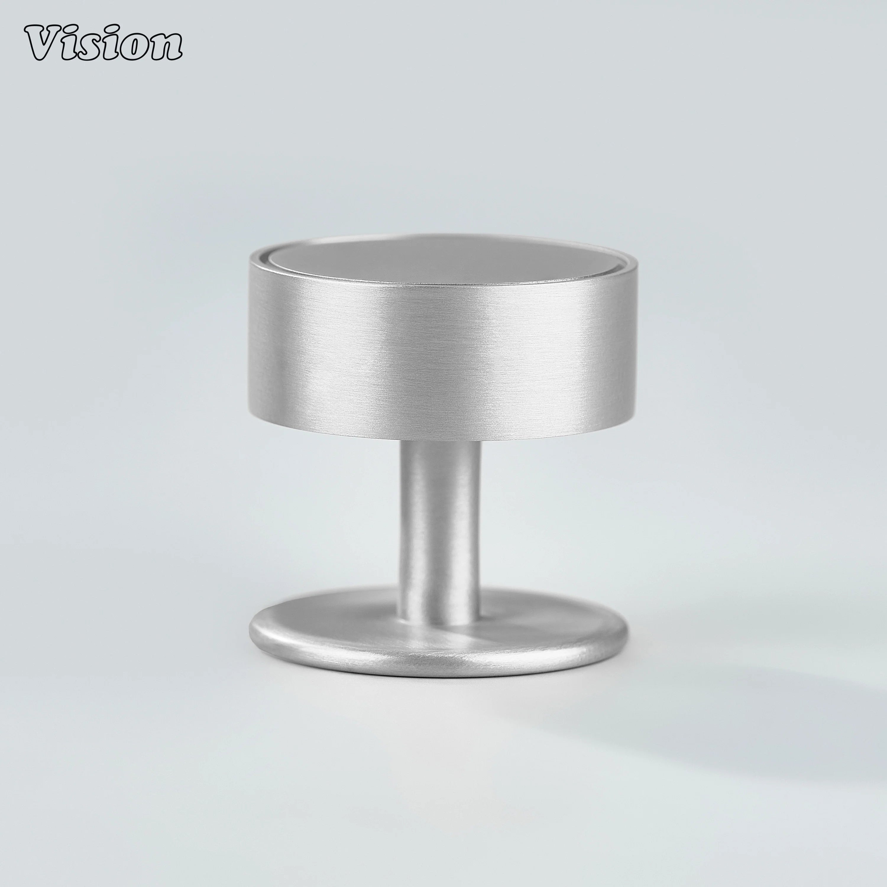 Plain Silver cabinet knob with smooth profile for drawers