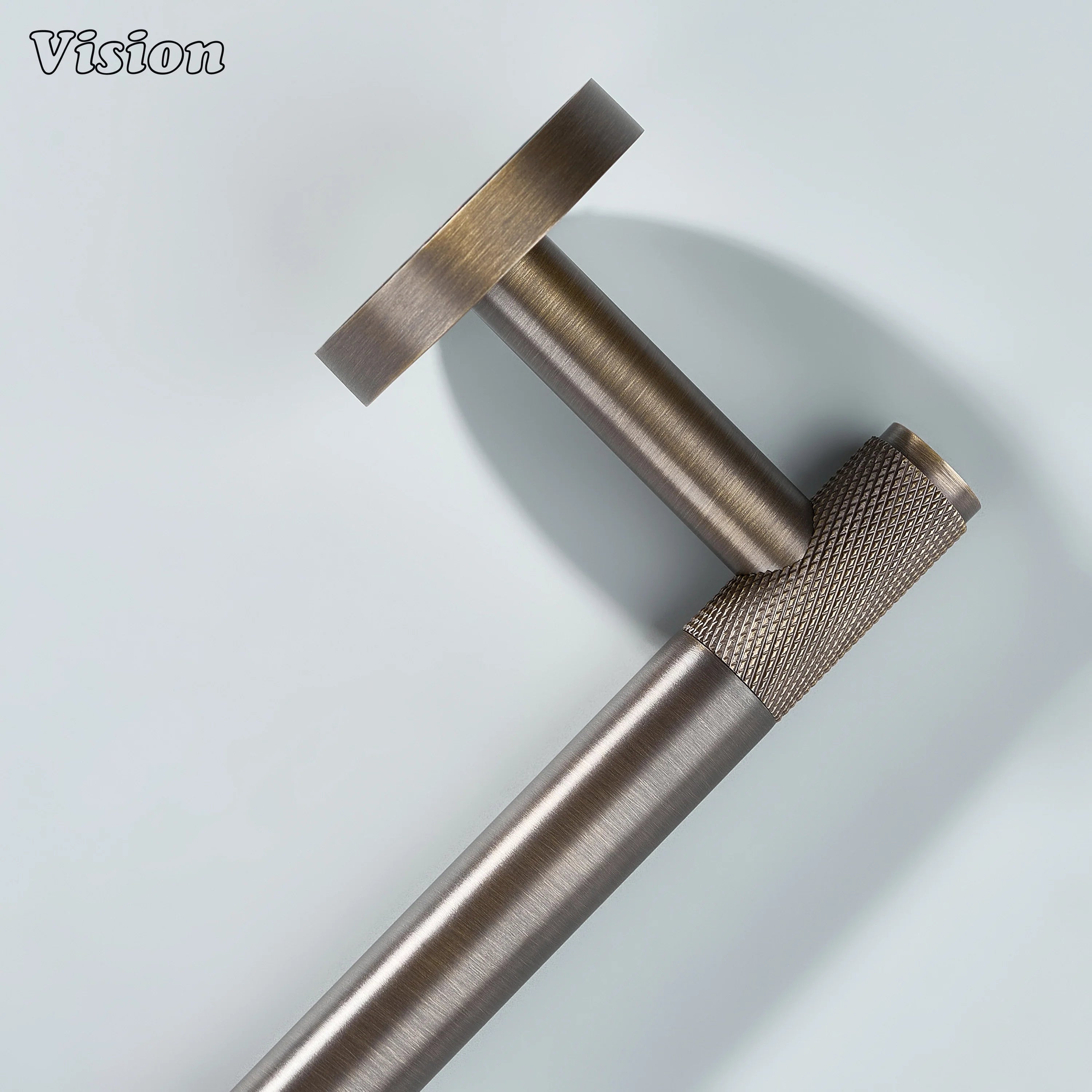 Antique Bronze finish towel holder made from solid brass for bathroom interiors