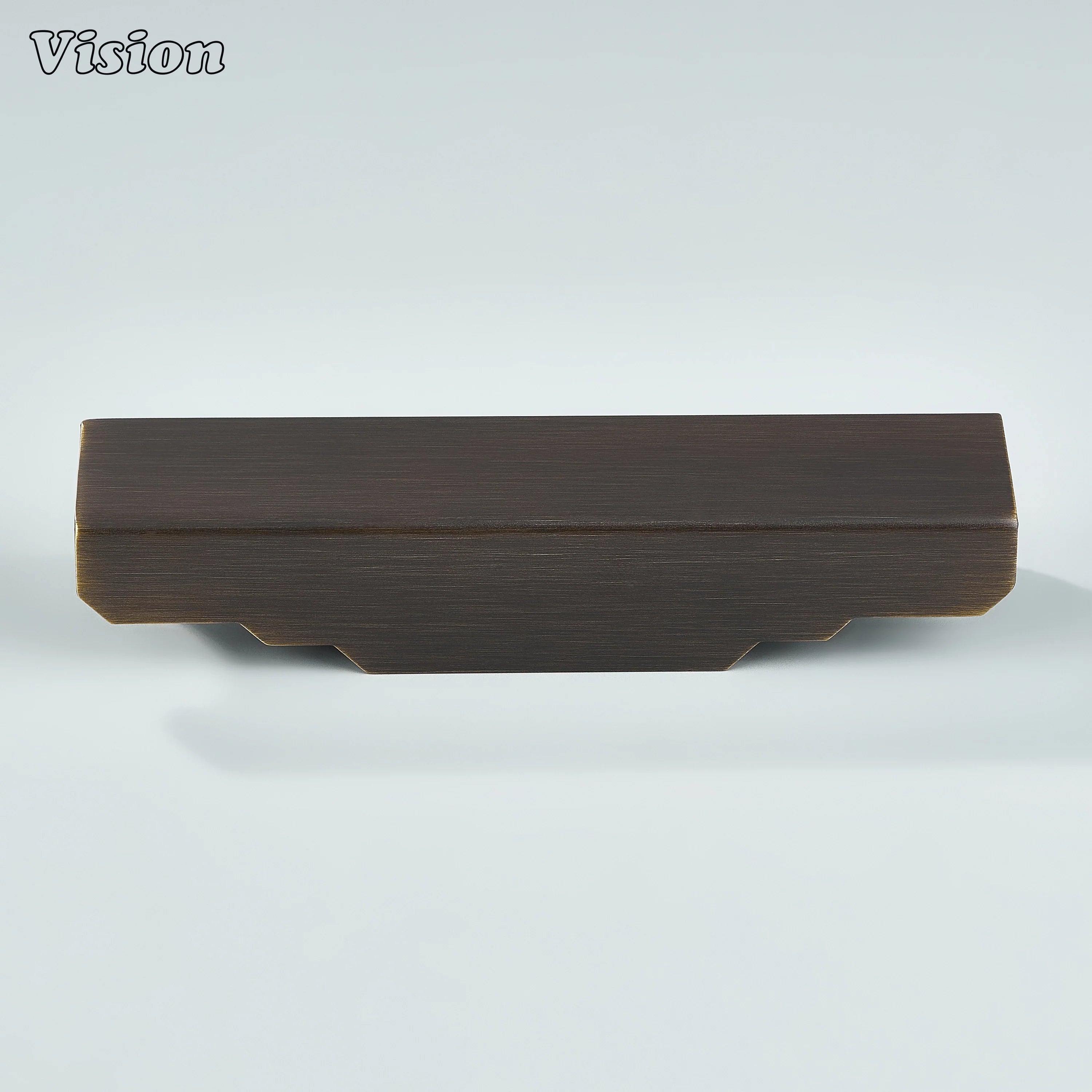 Antique Bronze cabinet handle plain brass edge pull for drawer units