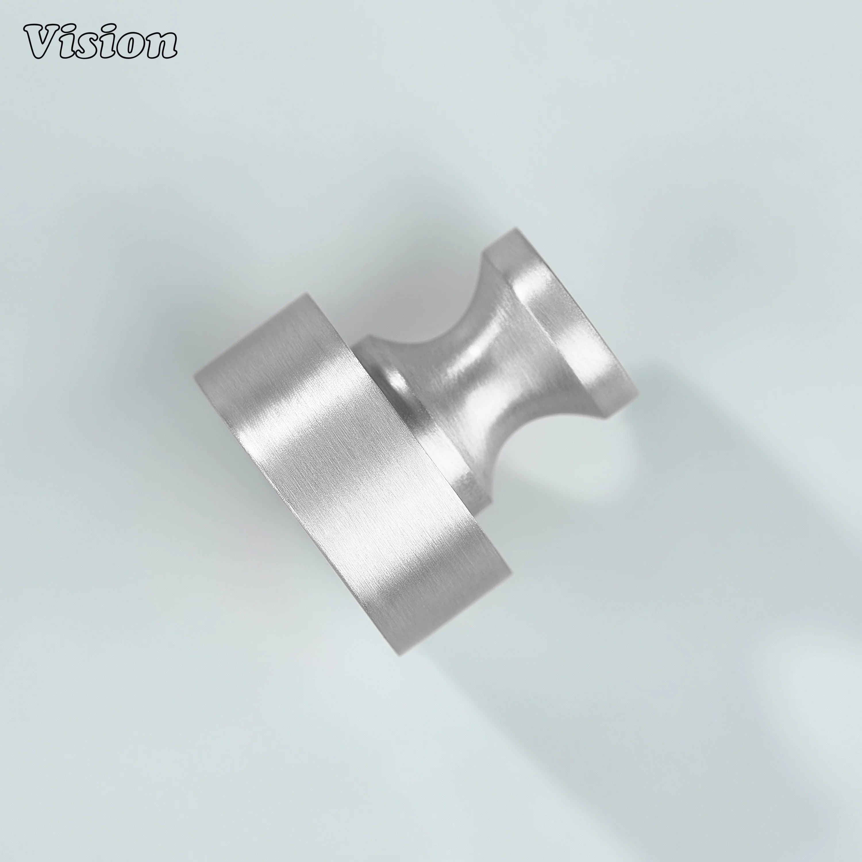 Silver round cabinet knob suitable for drawers and furniture