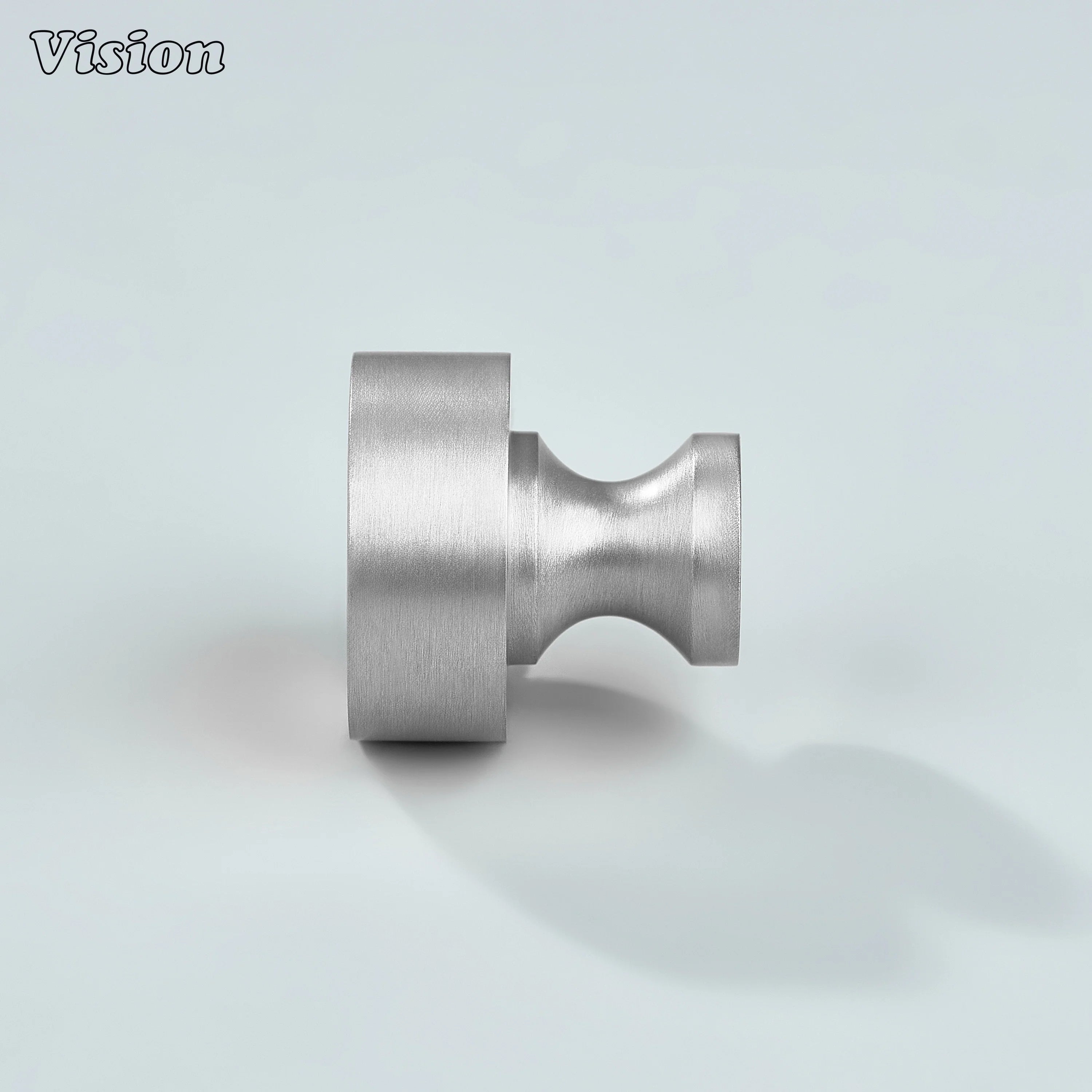 Solid brass Silver cabinet knob with smooth round profile