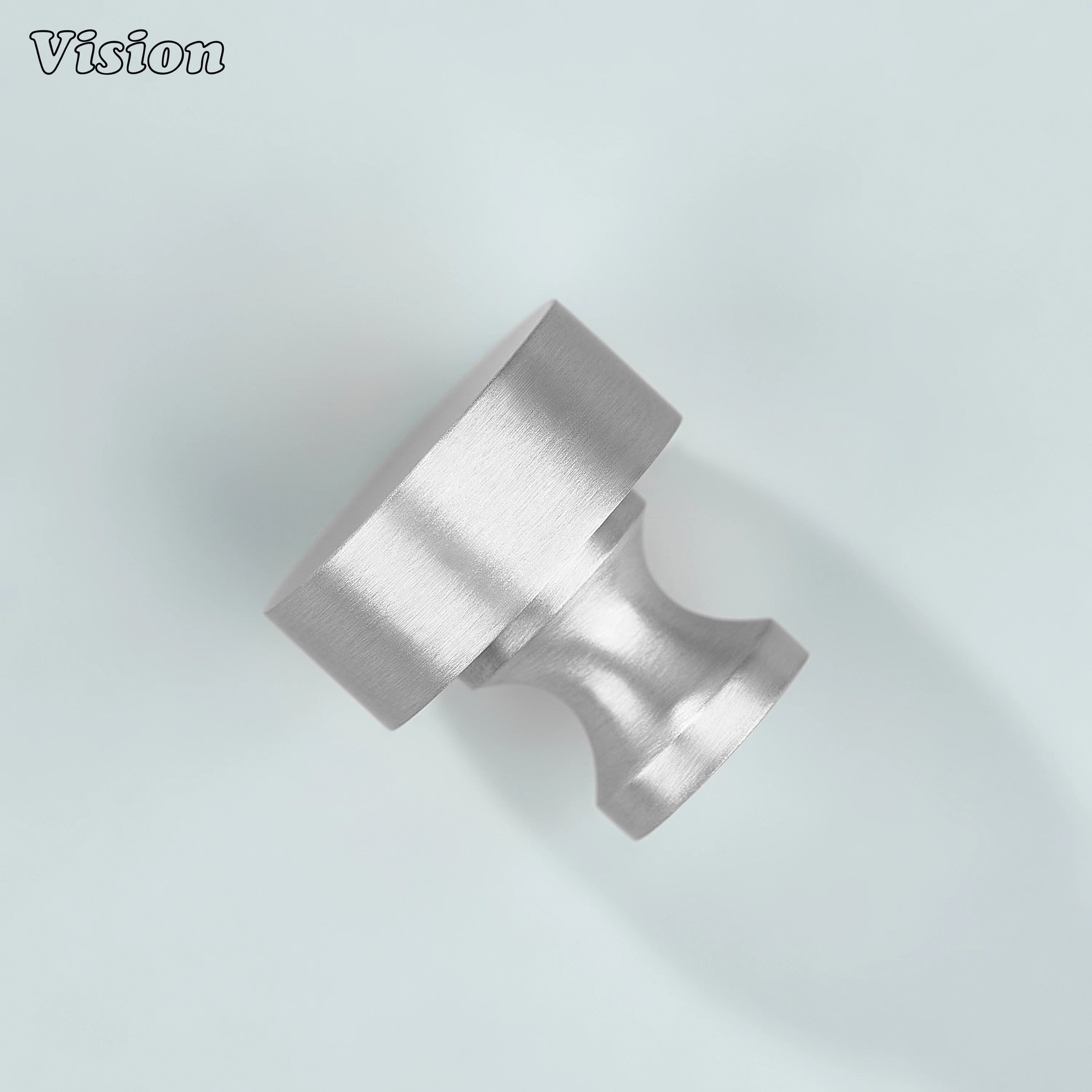 Plain round Silver cabinet knob for kitchen and wardrobe storage
