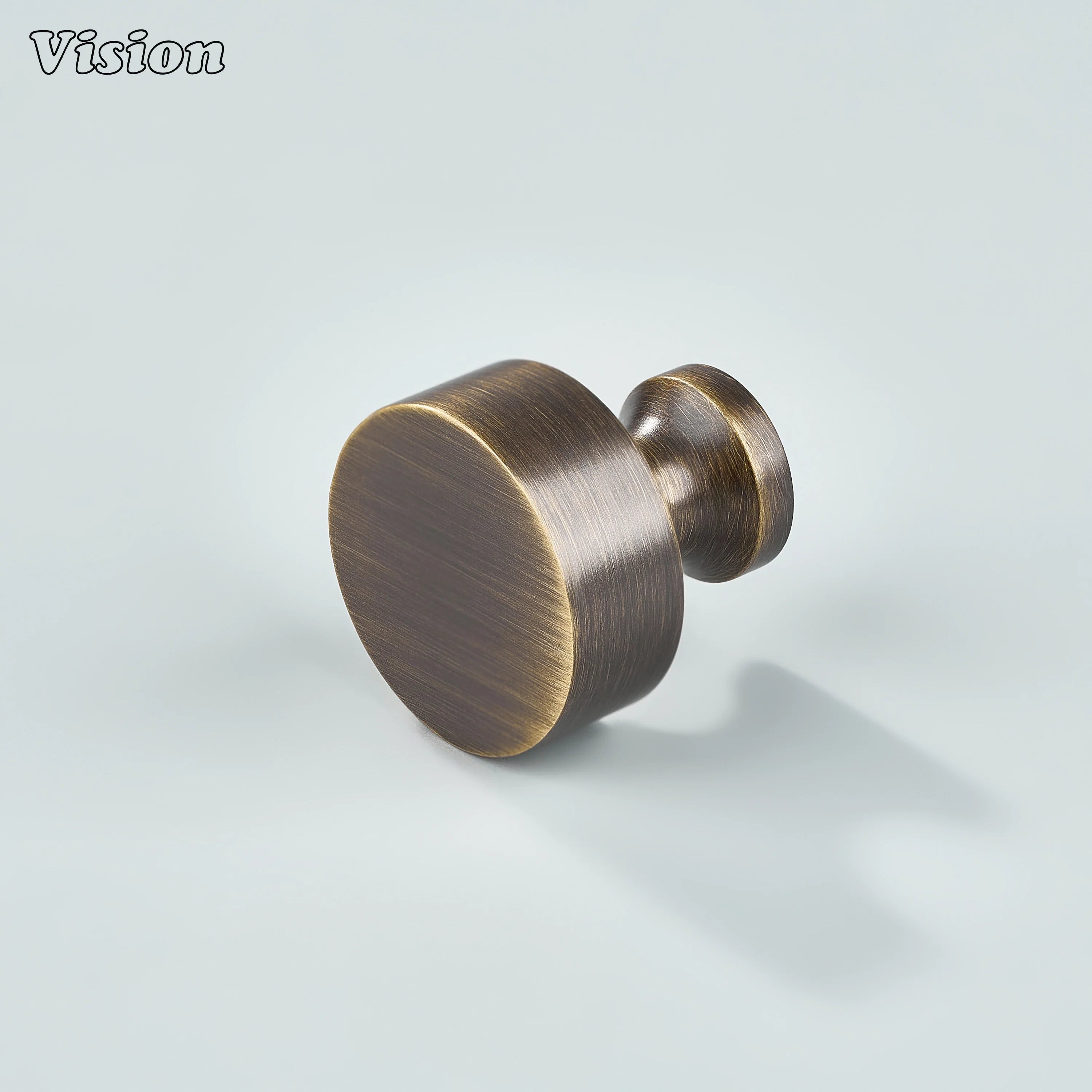 Antique Bronze cabinet knob with plain round design for classic kitchen cabinets