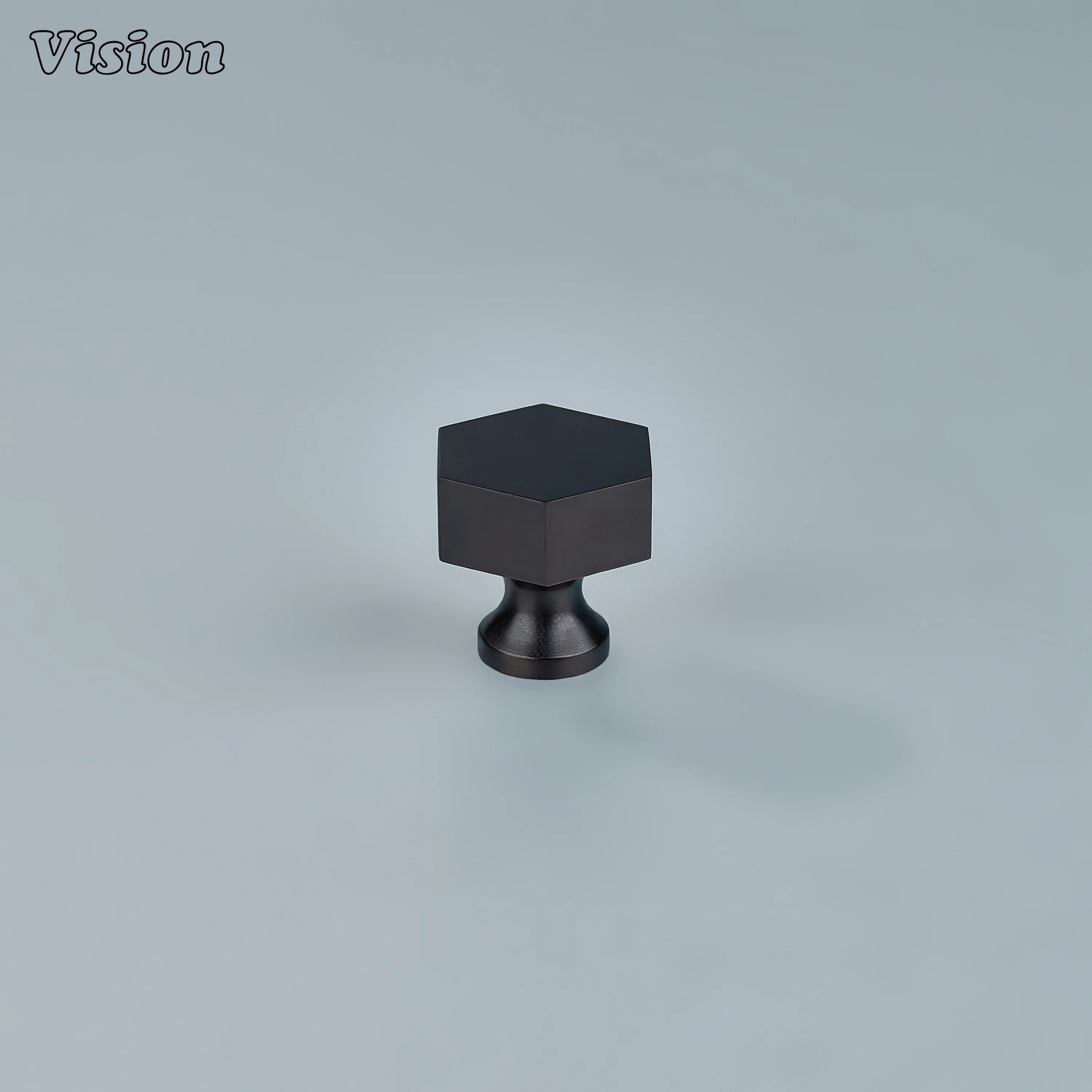 Oil Rubbed Bronze solid brass cabinet knob with hexagonal profile