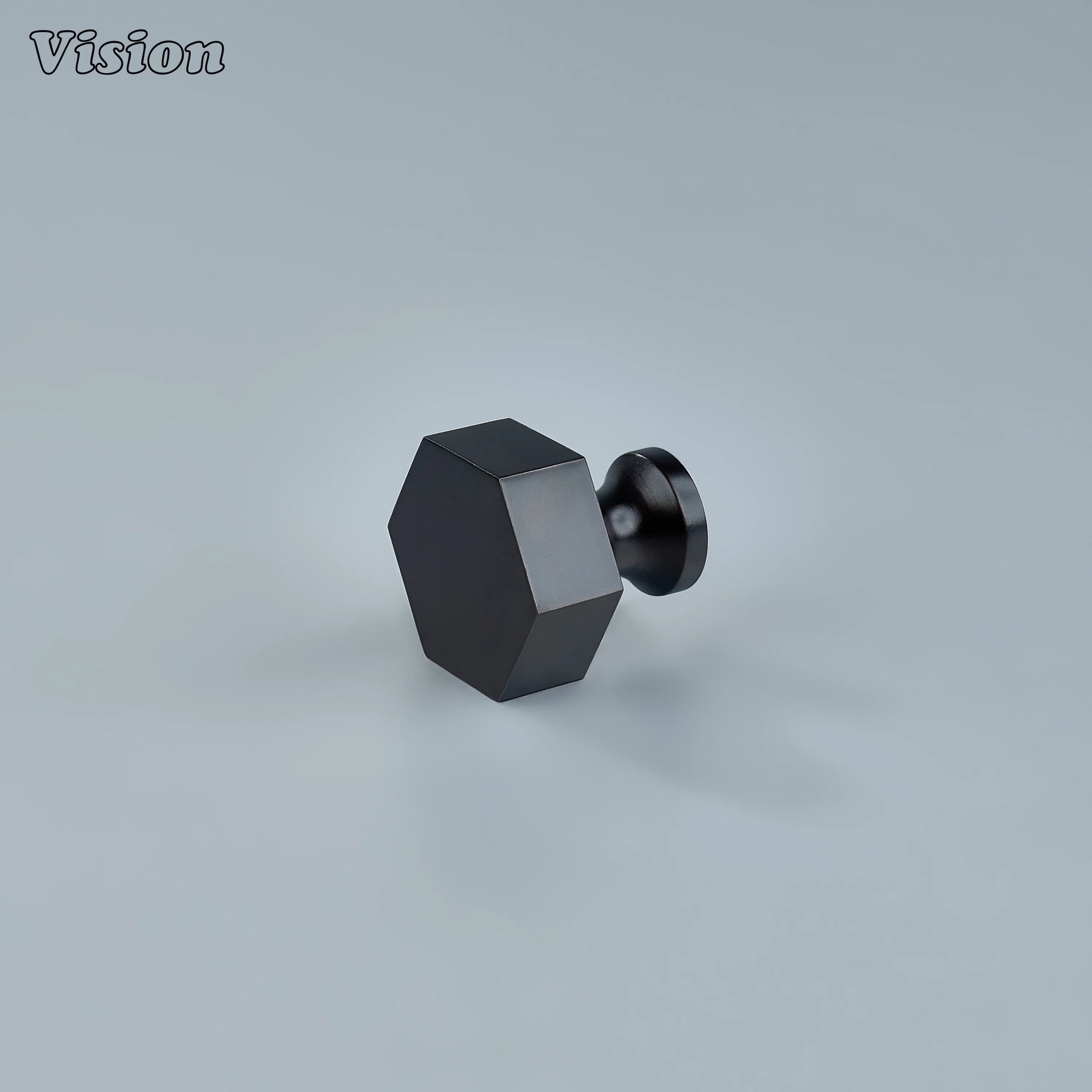 Plain hexagonal cabinet knob in Oil Rubbed Bronze for drawers