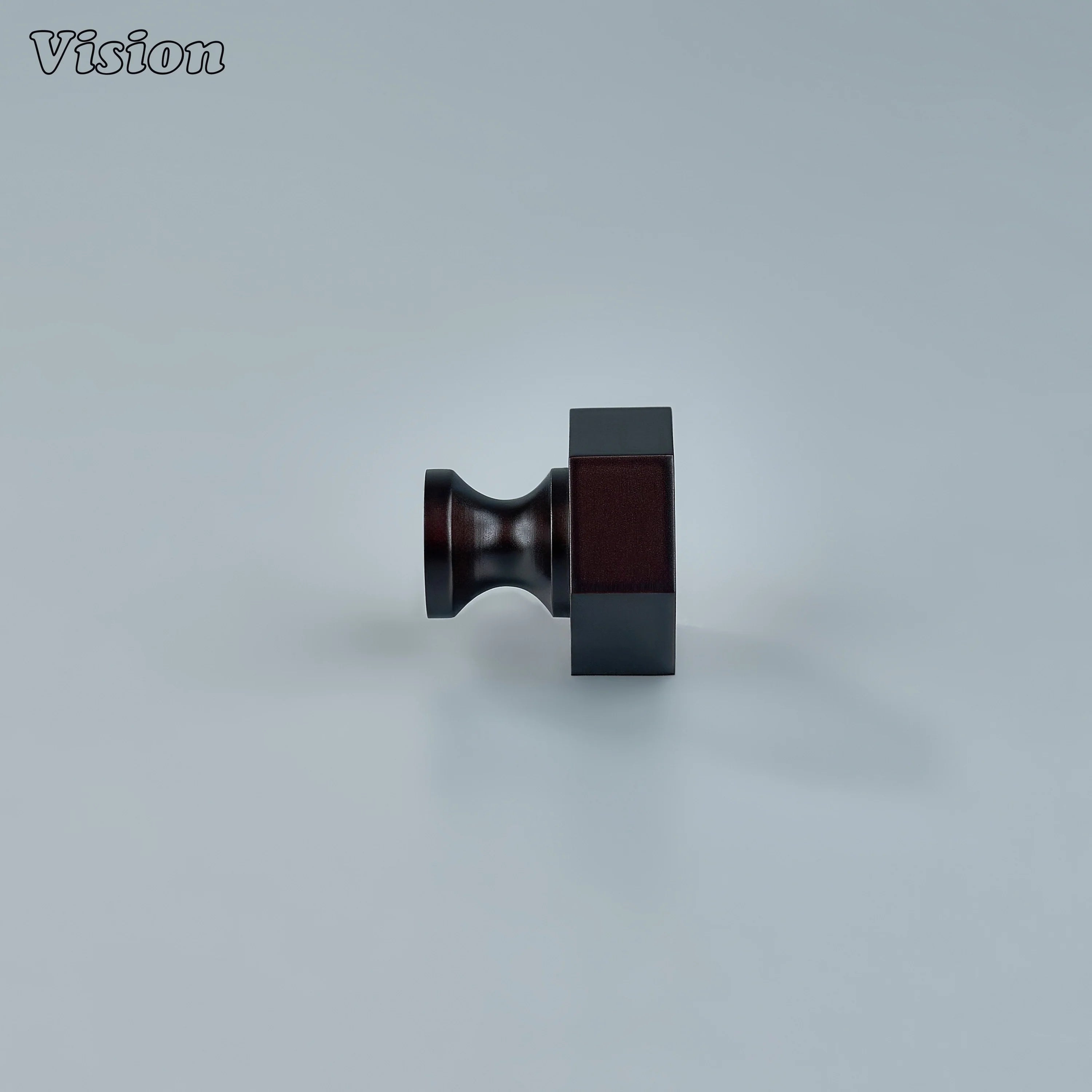 Cabinet knob in Oil Rubbed Bronze with bold hexagonal brass design