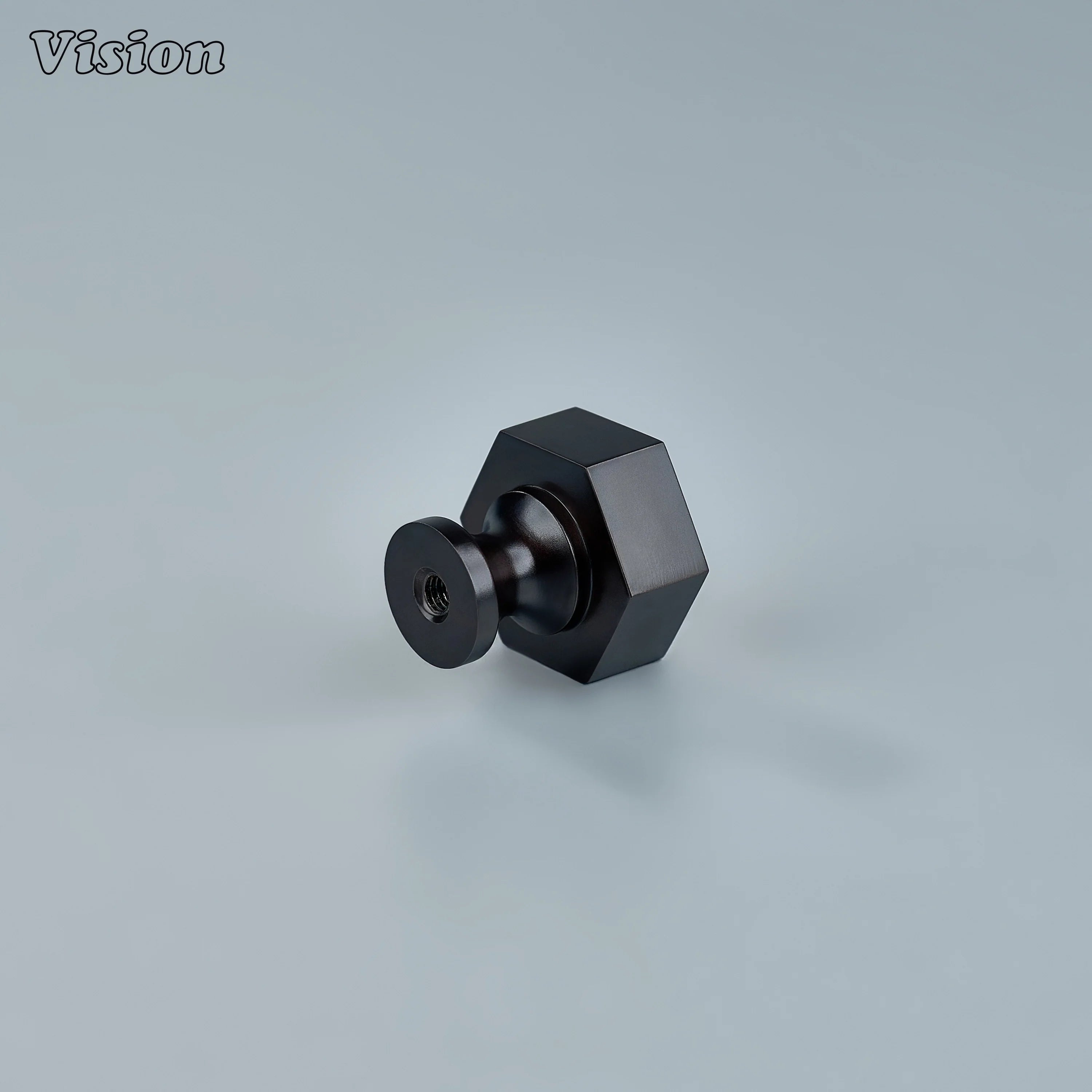 Hexagonal brass cabinet knob in Oil Rubbed Bronze for wardrobes