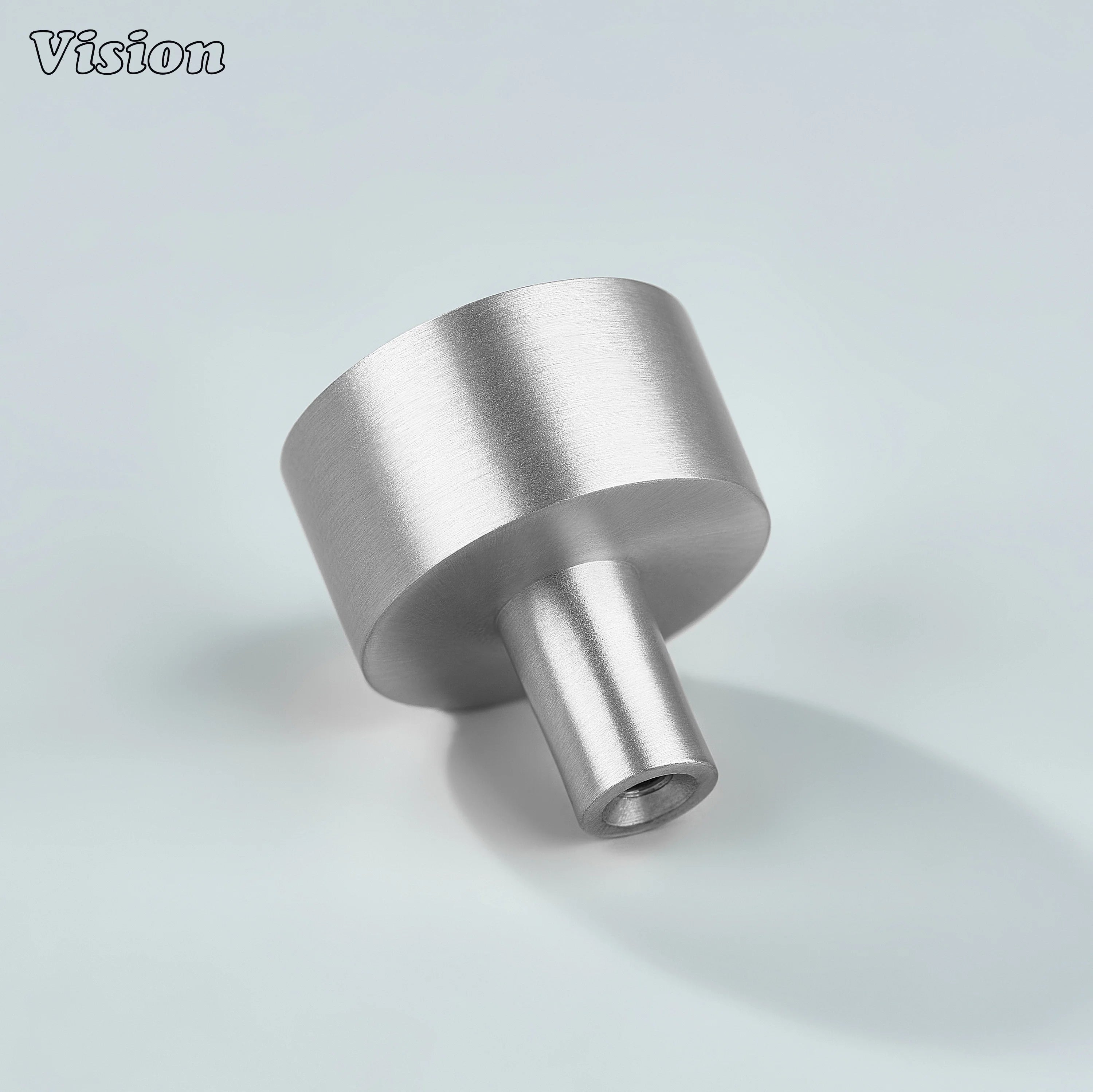 Silver solid brass round cabinet knob for wardrobe cabinets