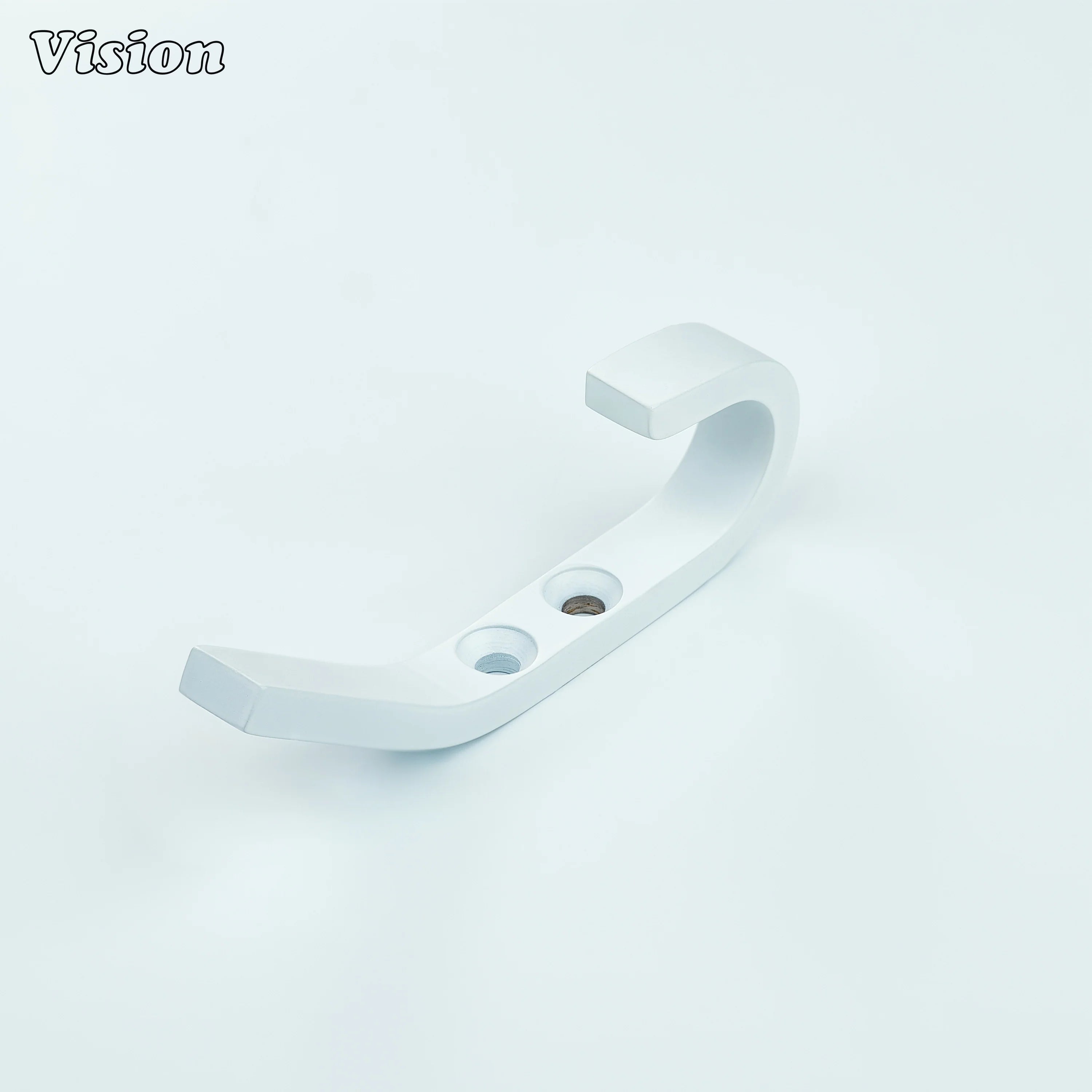 White solid brass wall hook with angular flat form for bedroom door hat hanging