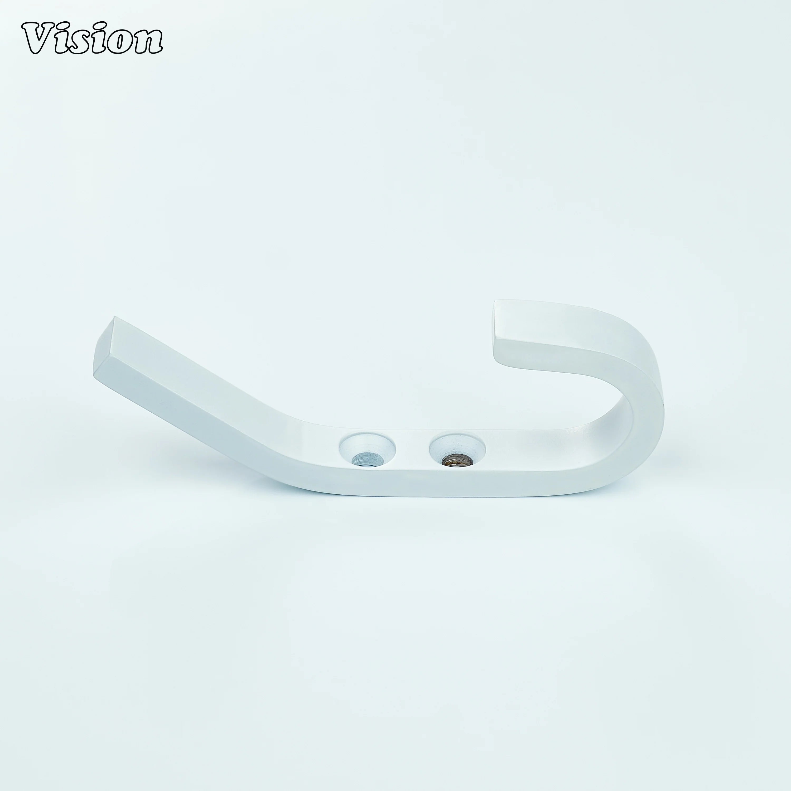 Modern White wall hook with smooth surface and hidden fixing for bathroom use