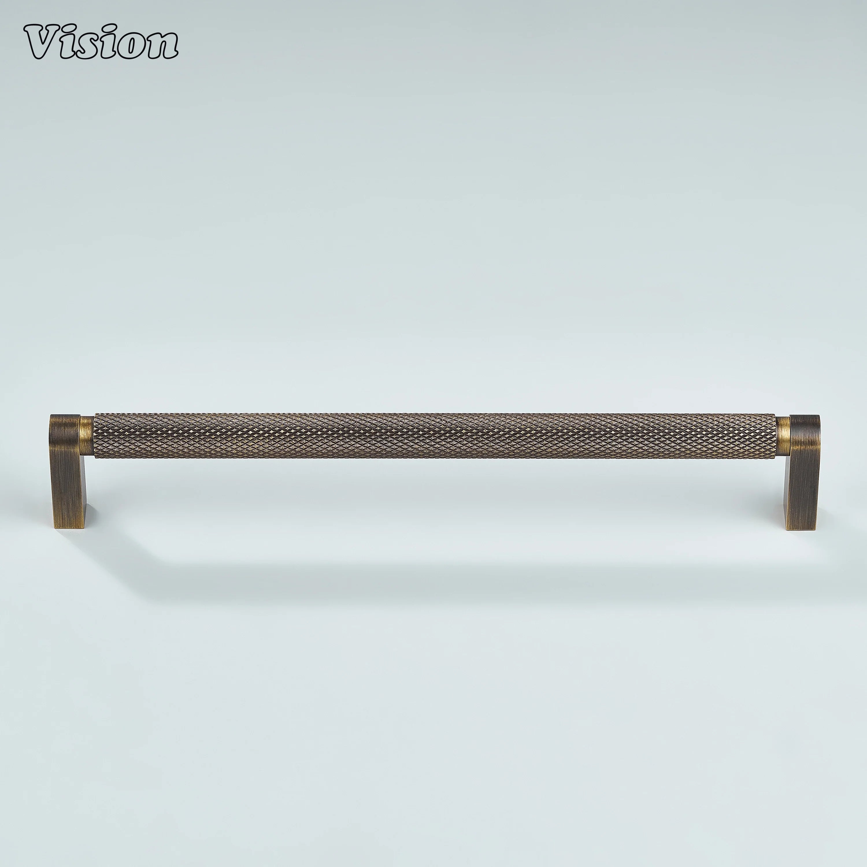 Antique bronze ripple knurled cabinet handle used on cupboards.