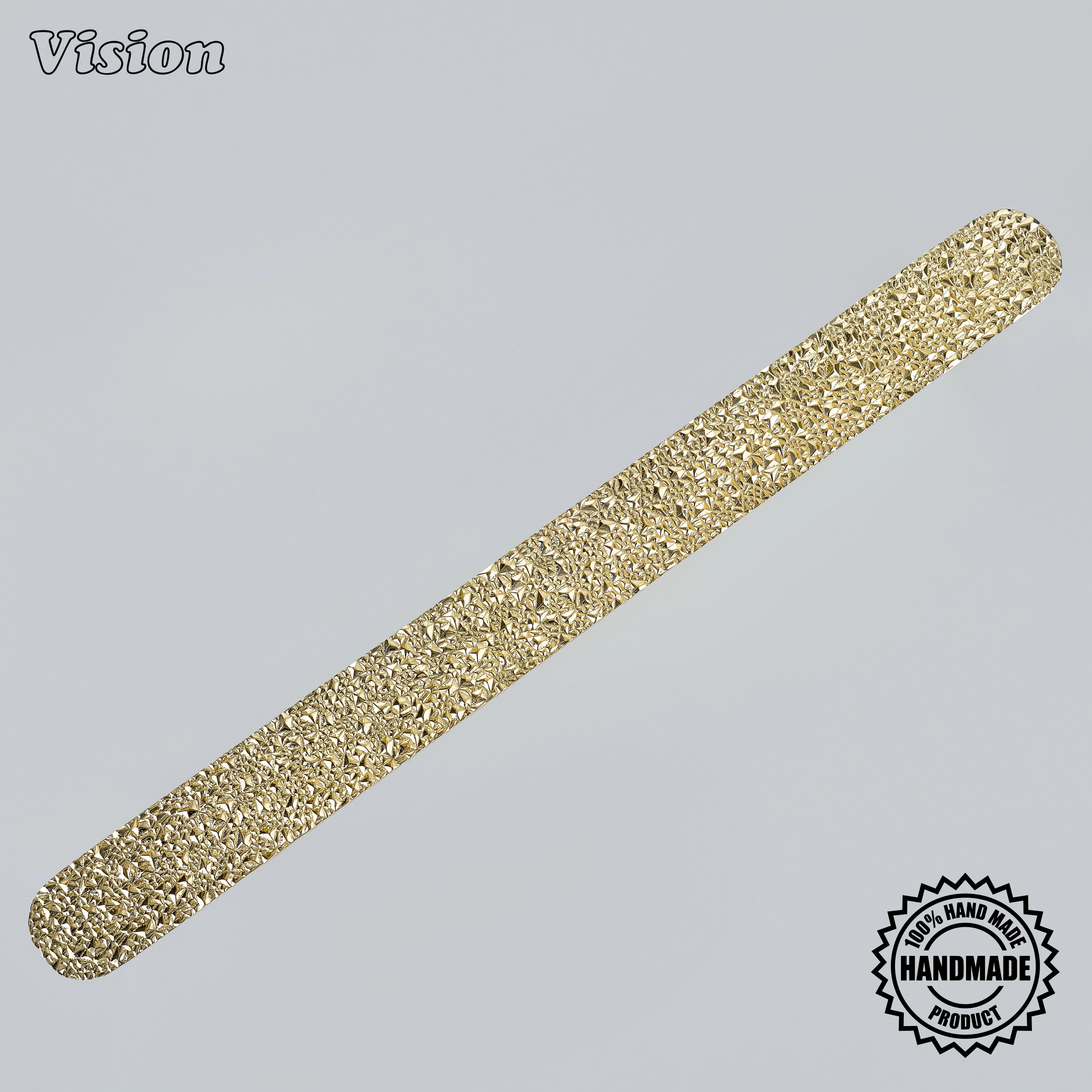 Luxury polished brass sculpted appliance pull with cylindrical base legs on custom built-in freezers