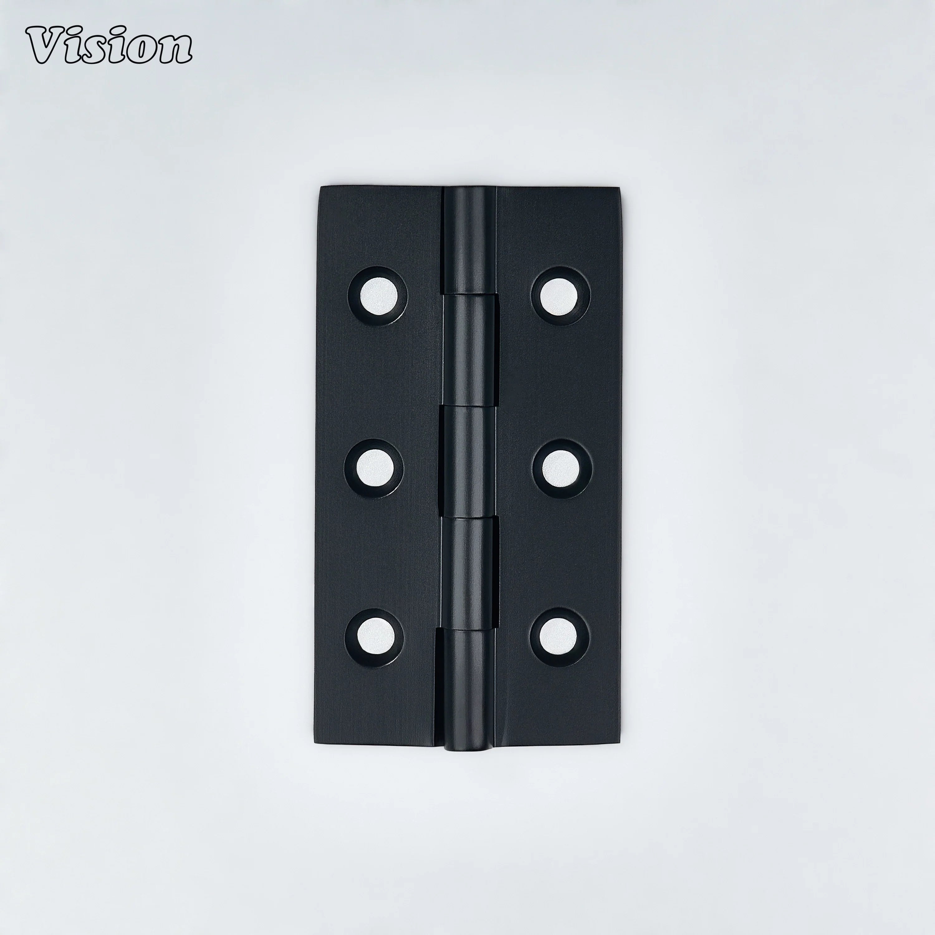 Plain black cabinet hinge with knuckle pin for furniture doors