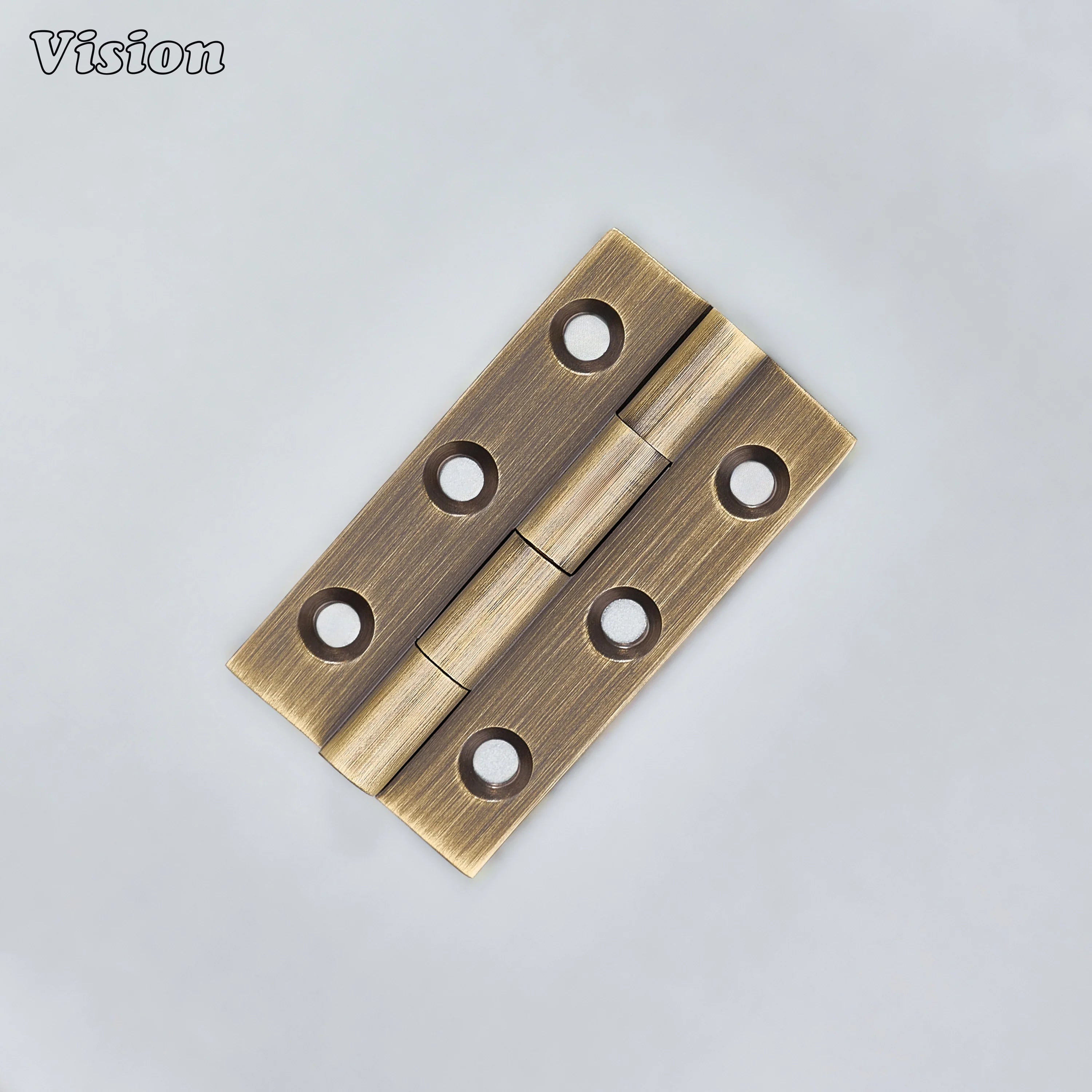 Rectangular antique bronze brass hinge for wooden furniture shutters