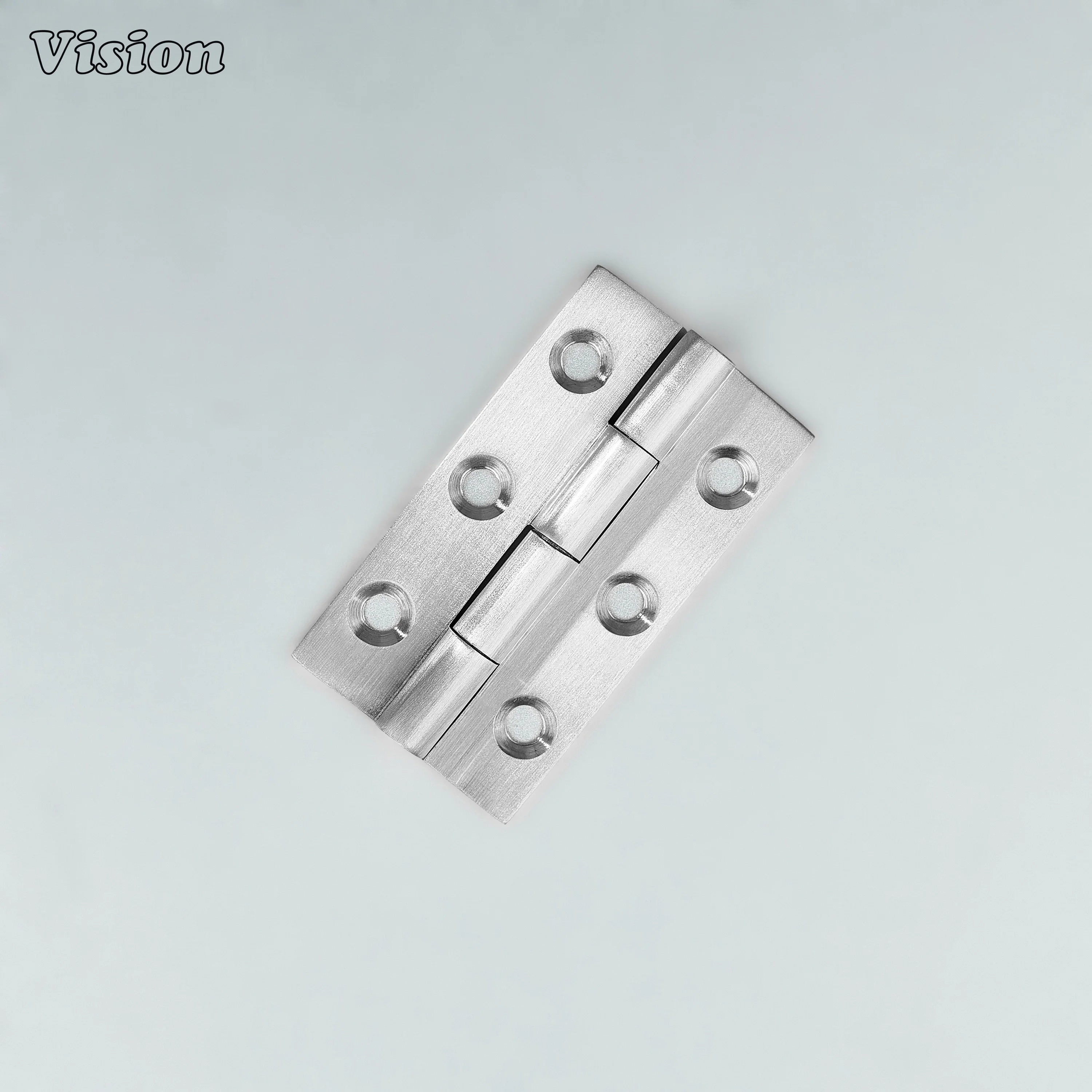 Rectangular silver brass hinge for cabinet and furniture doors