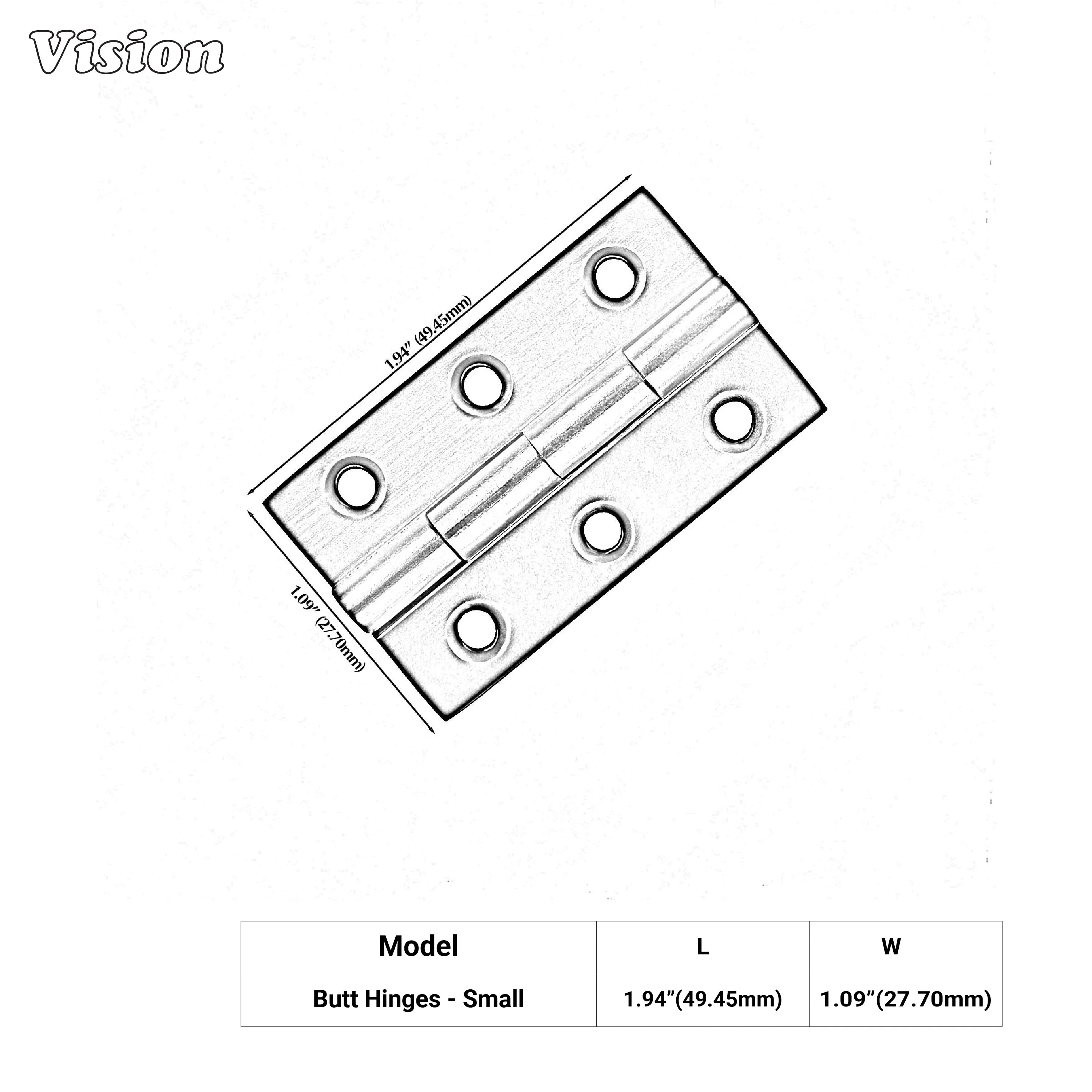 Plain profile silver cabinet hinge for storage cabinets