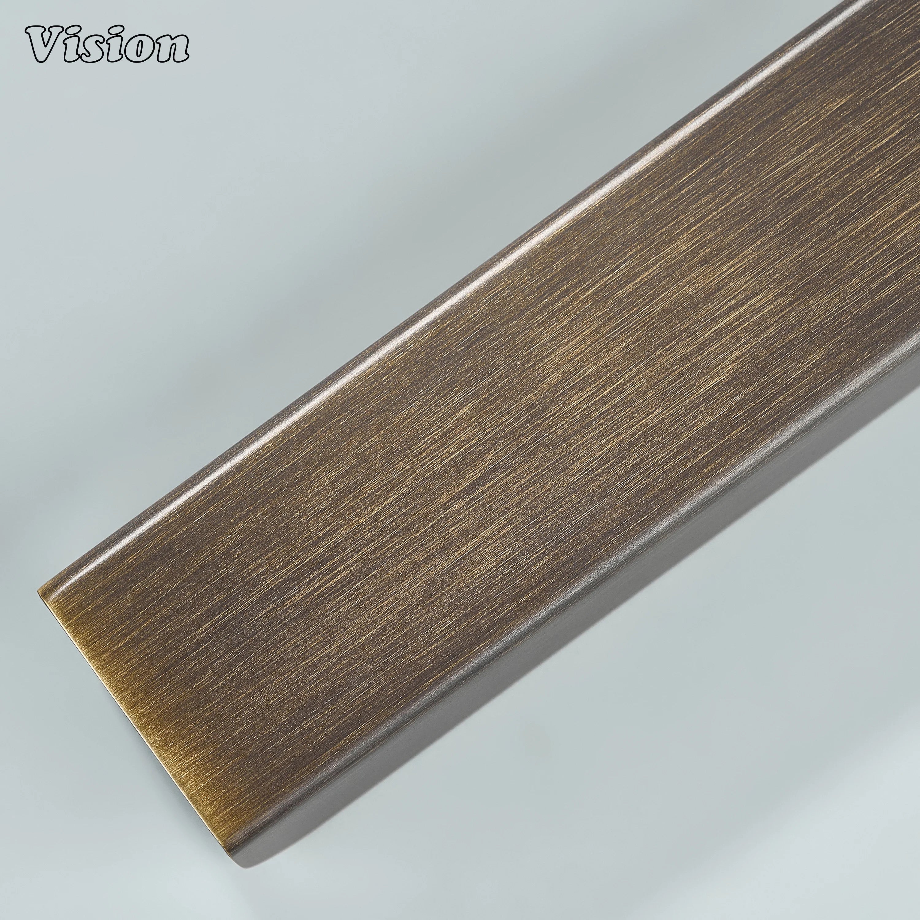 Antique Bronze cabinet handle minimalist plain lip pull bar for cupboards