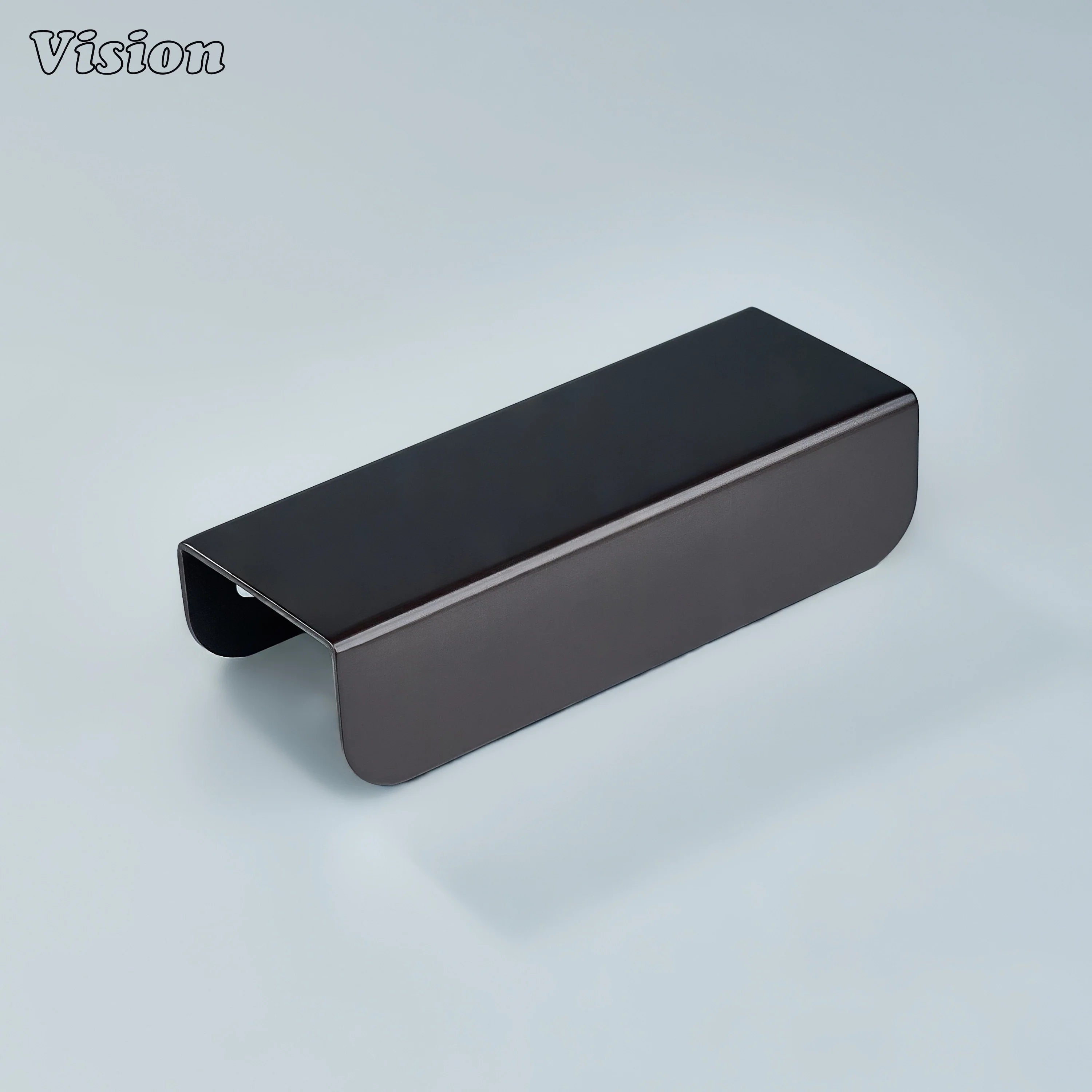 Oil Rubbed Bronze cabinet handle elongated curved lip pull for wardrobes