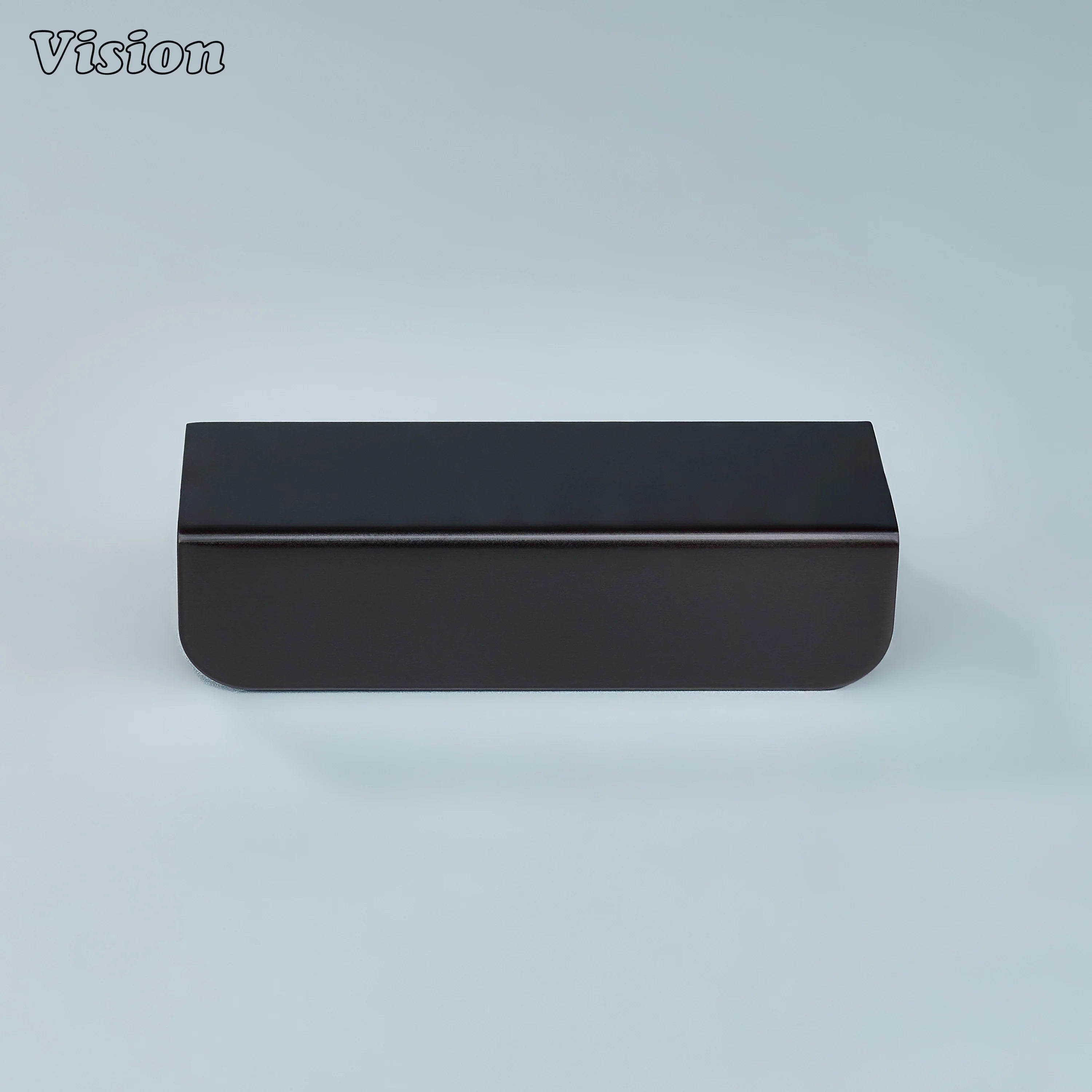 Oil Rubbed Bronze cabinet handle solid brass large curve lip bar for drawers
