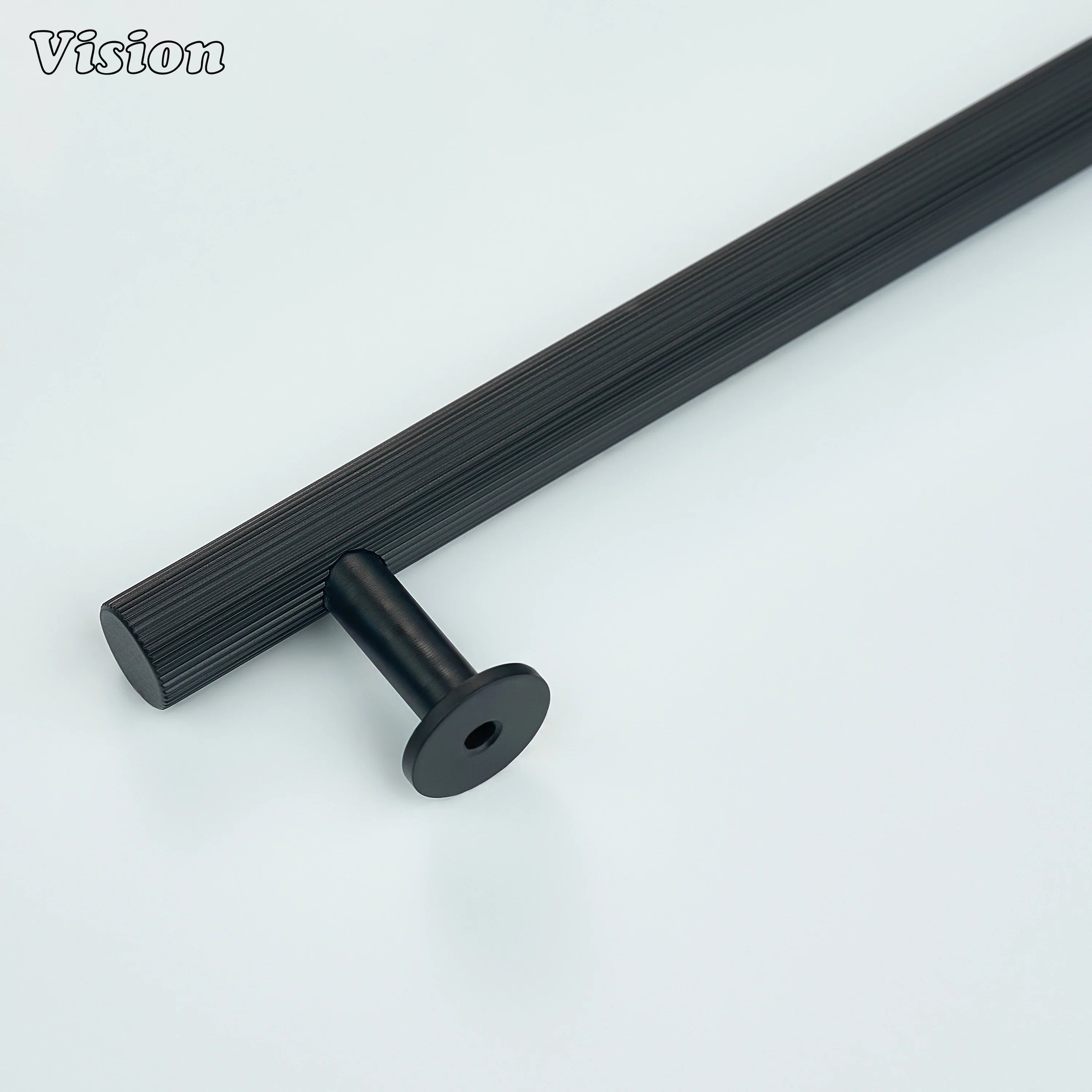 Black finish cabinet handle with bar design for drawers and cabinets