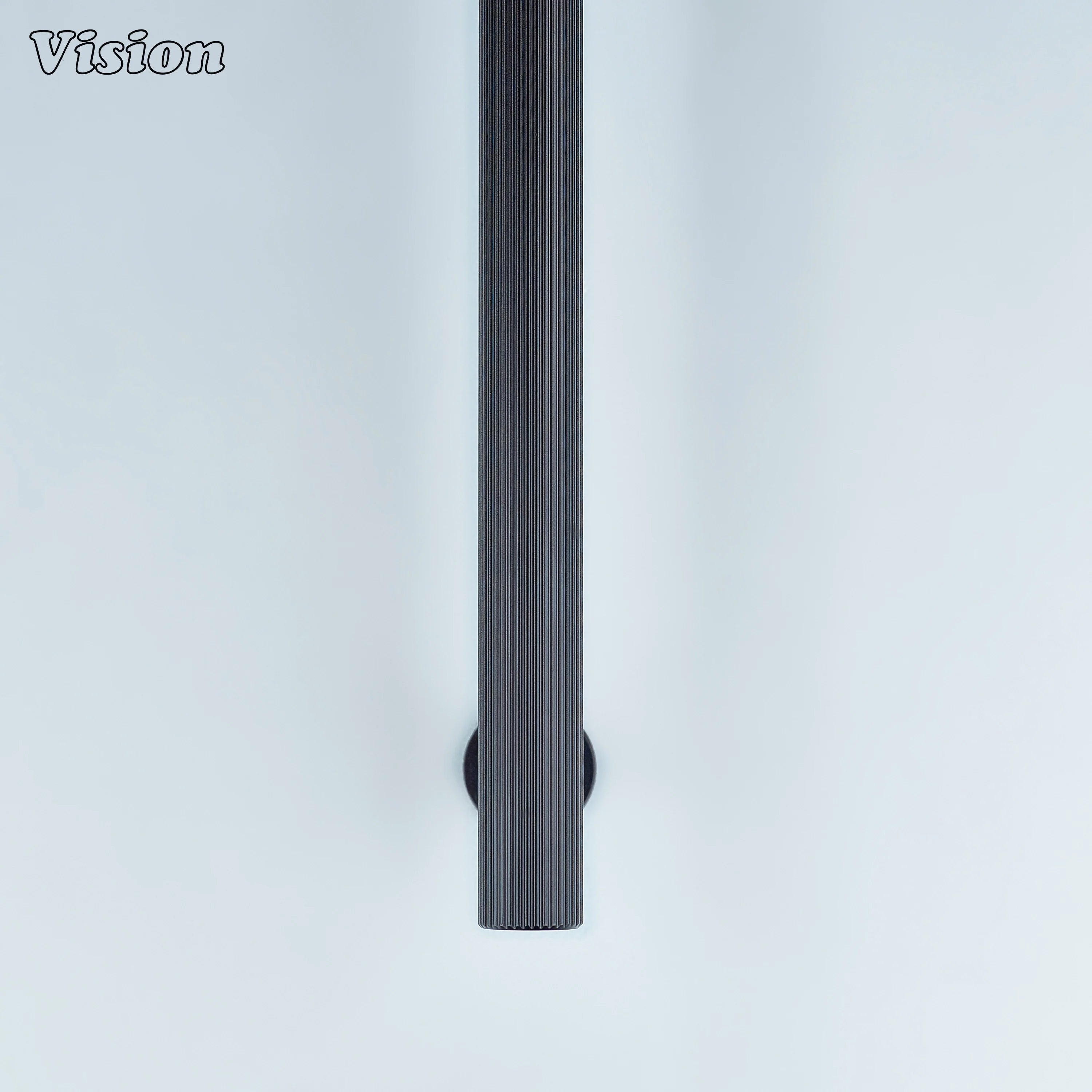 Oil rubbed bronze full knurl cabinet handle used for furniture drawers.