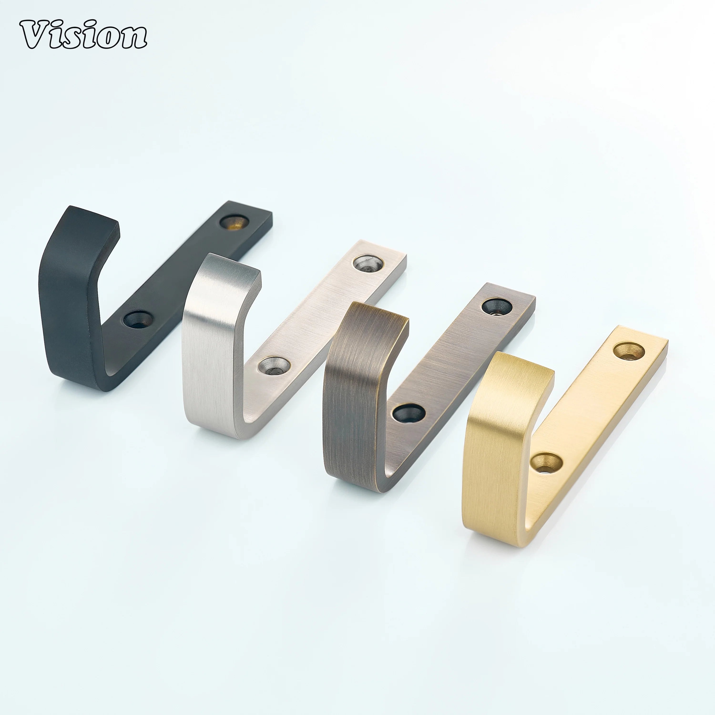 Plain profile Antique Bronze cabinet wall hook with rectangular base for kitchen wall storage