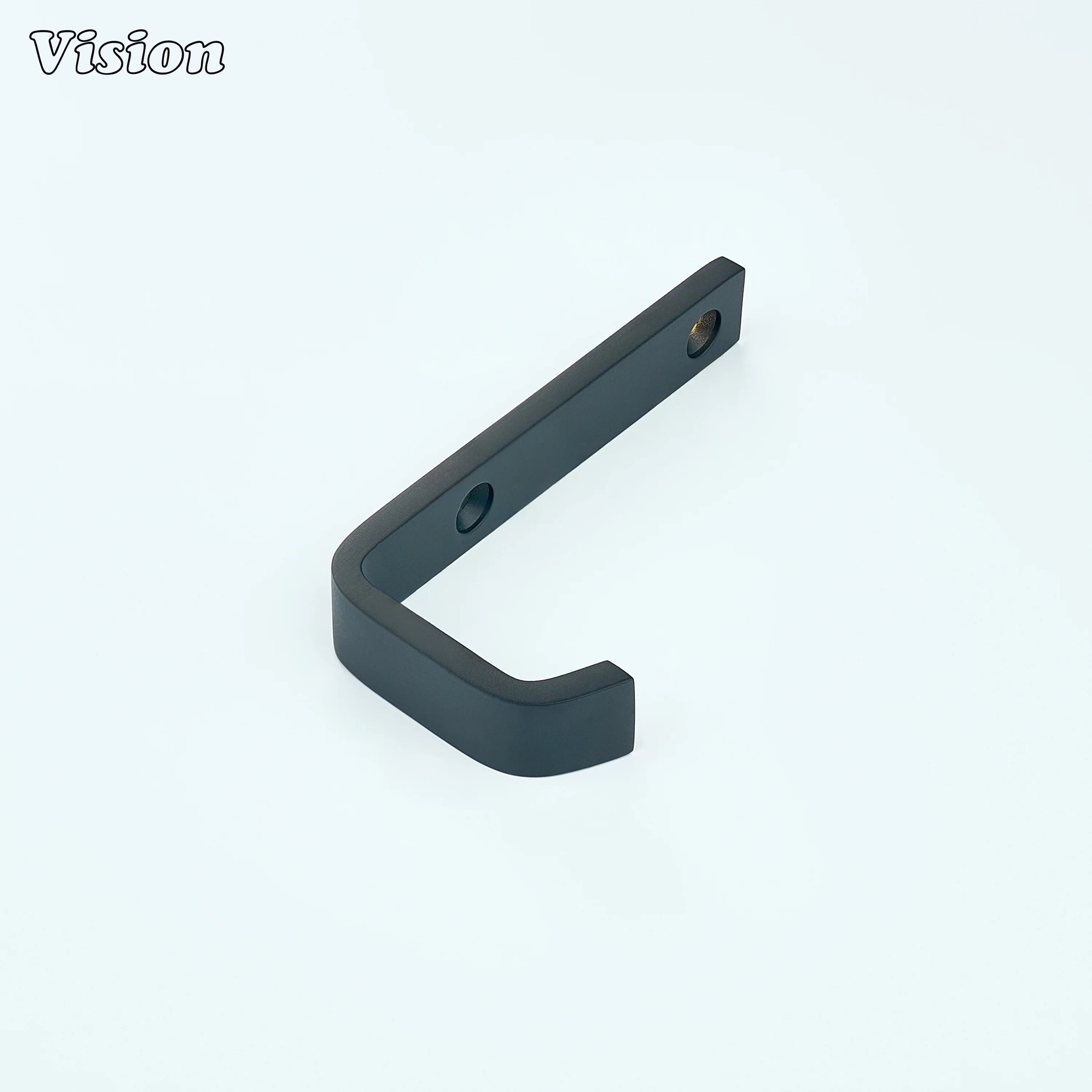 Premium Black wall hook with plain design and curved J shape for bathroom accessories