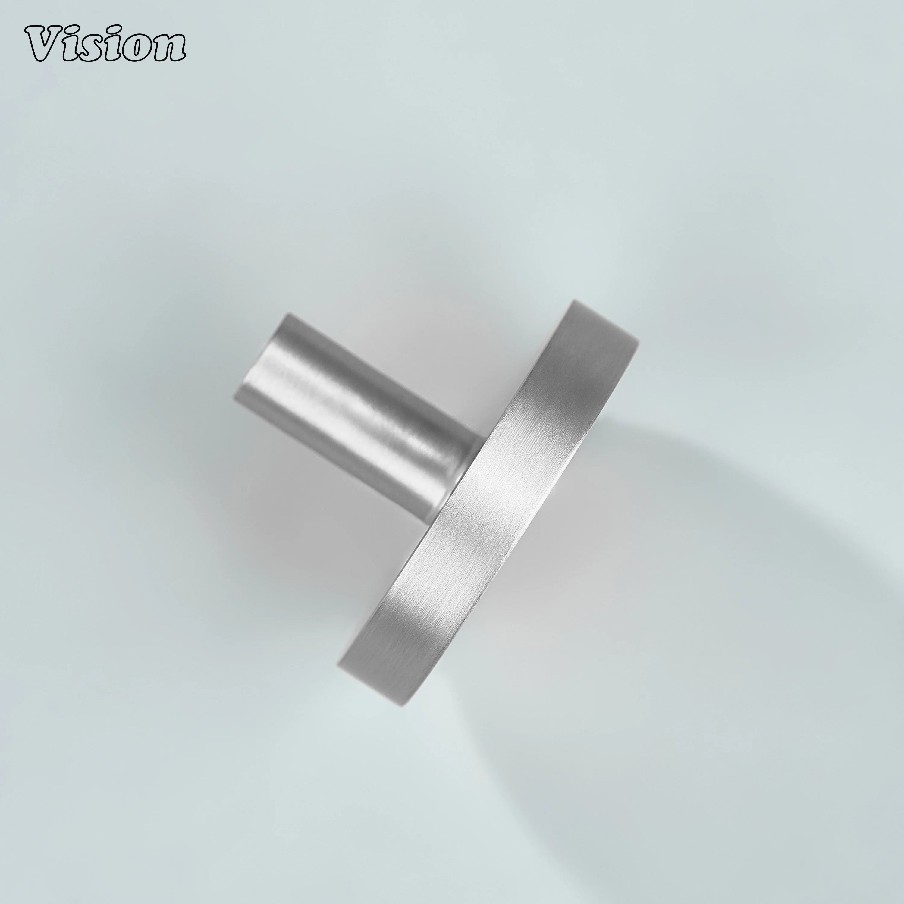 Silver round cabinet knob smooth top surface for furniture cabinetry