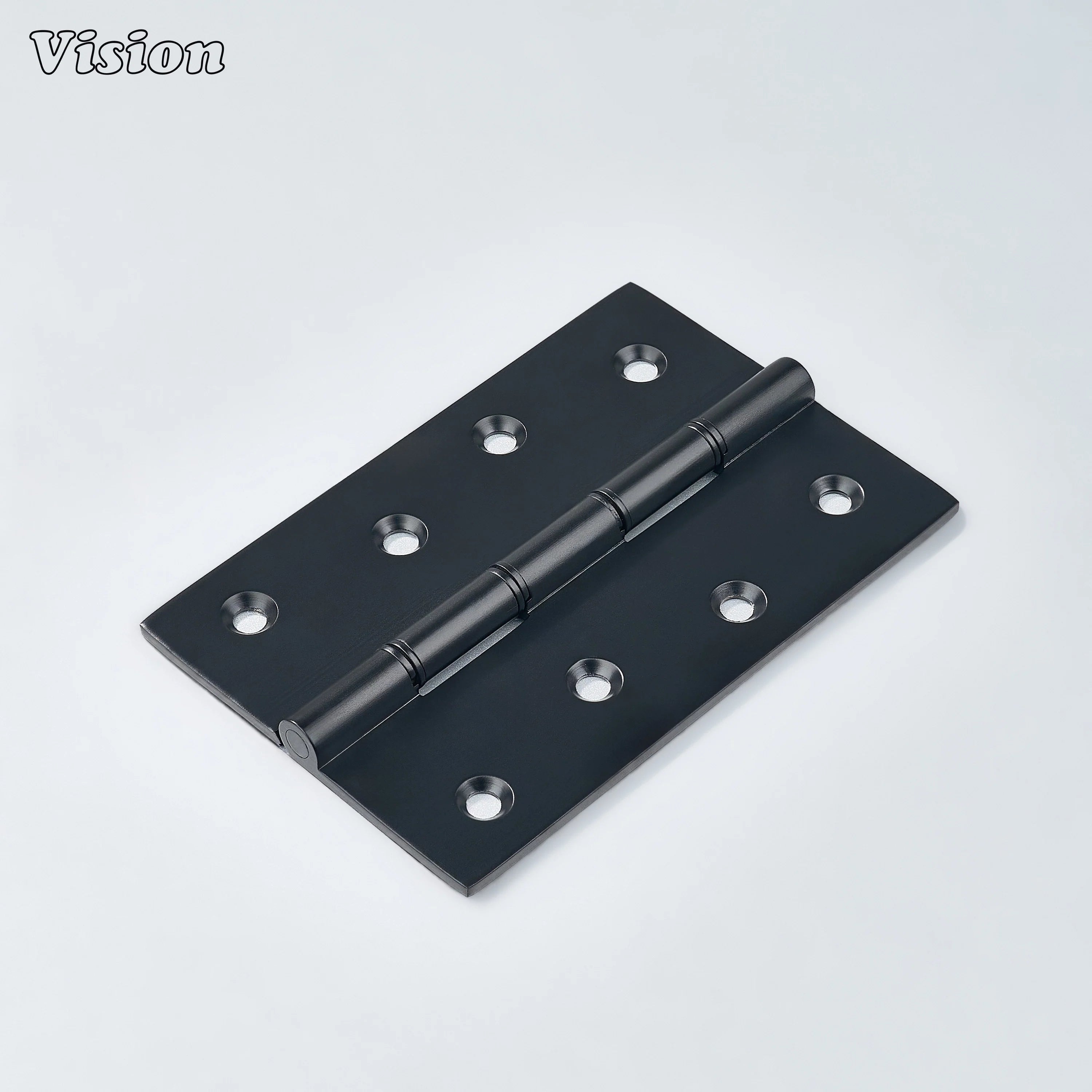 Black brass cabinet hinge with plain profile for kitchen cabinetry
