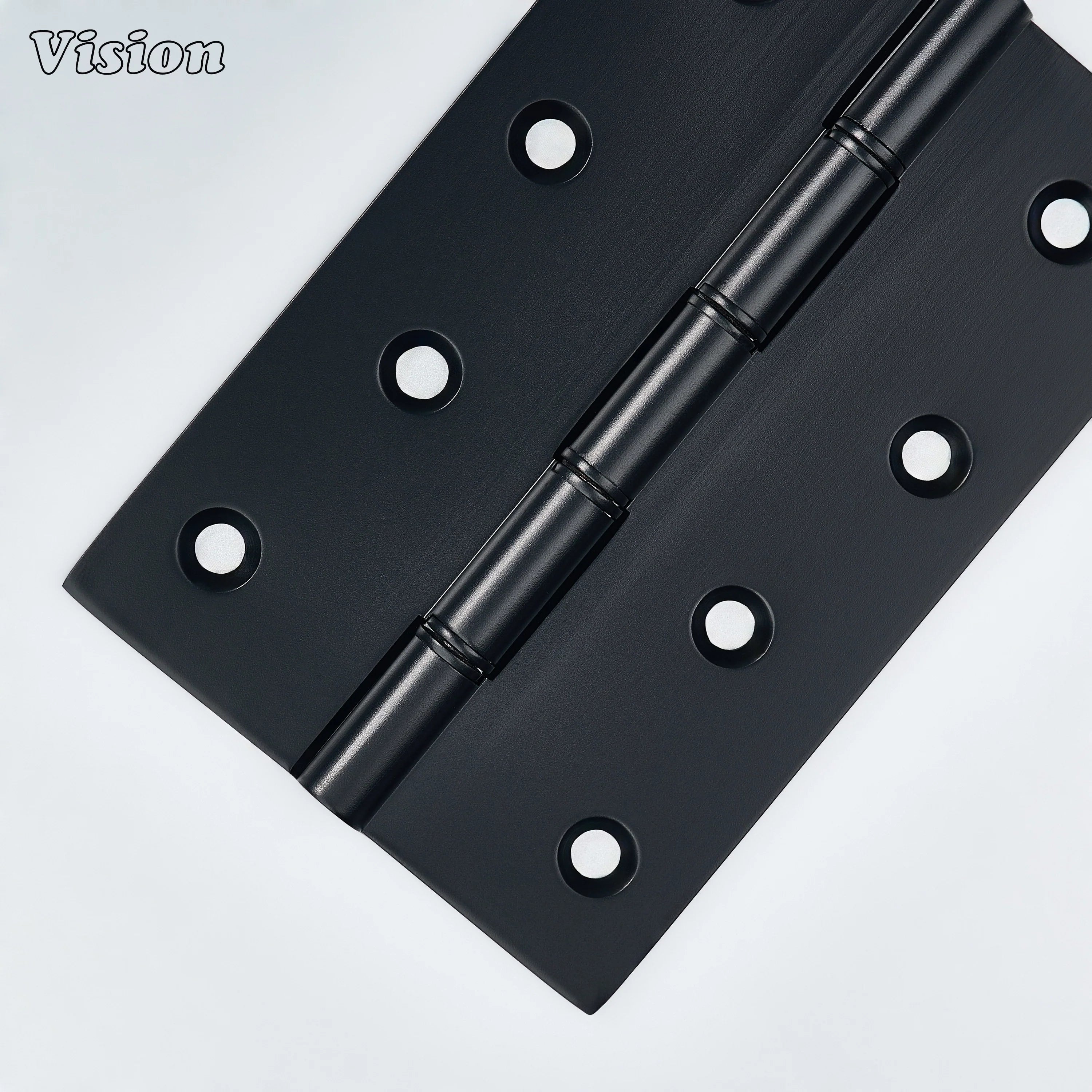 Black plain brass cabinet hinge with washer knuckle for wardrobes