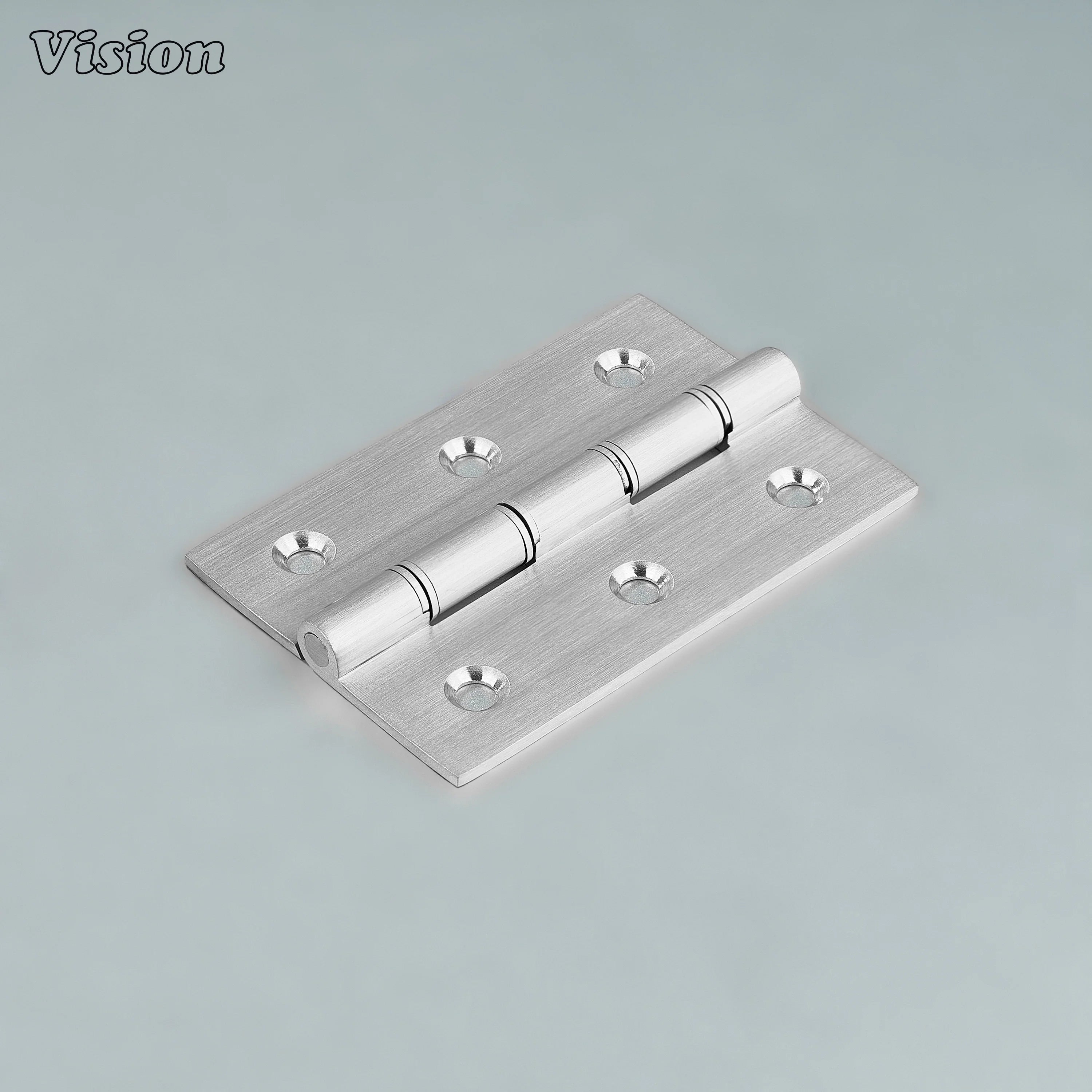 Silver plain brass cabinet hinge with washer knuckle for kitchen cabinets